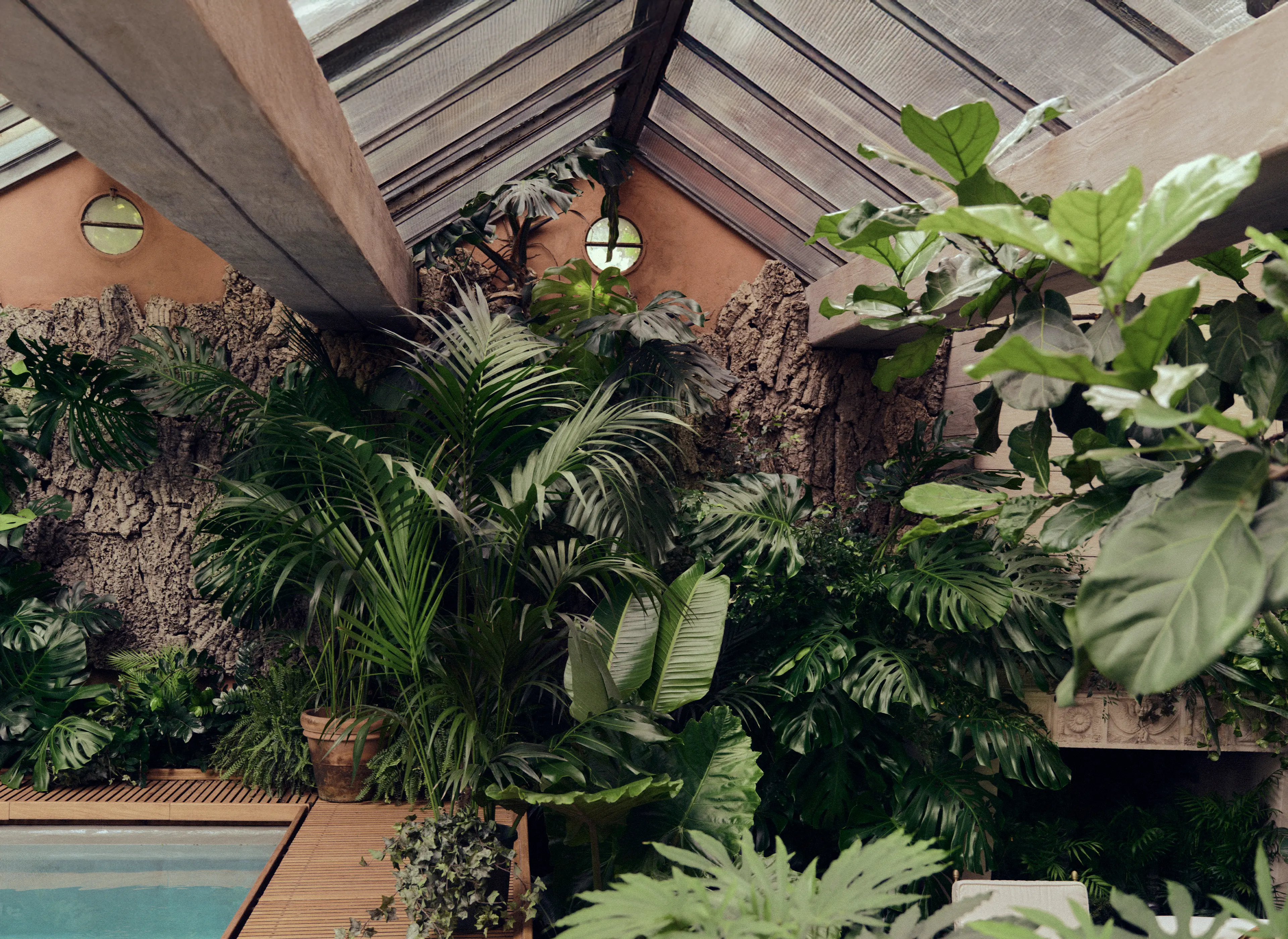 A refined natural setting defined by organic forms and a calm, immersive atmosphere.