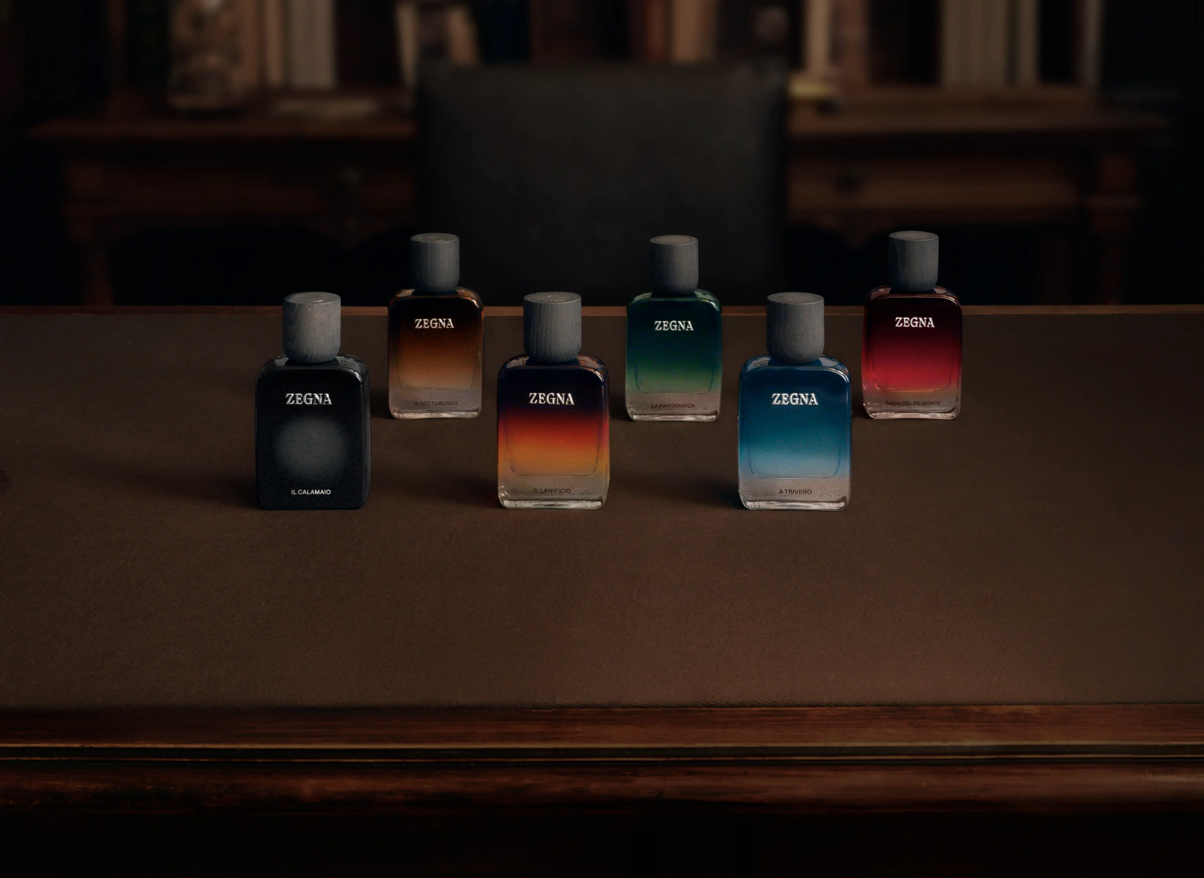 The ZEGNA’s new fragrance collection featuring six signature scents.