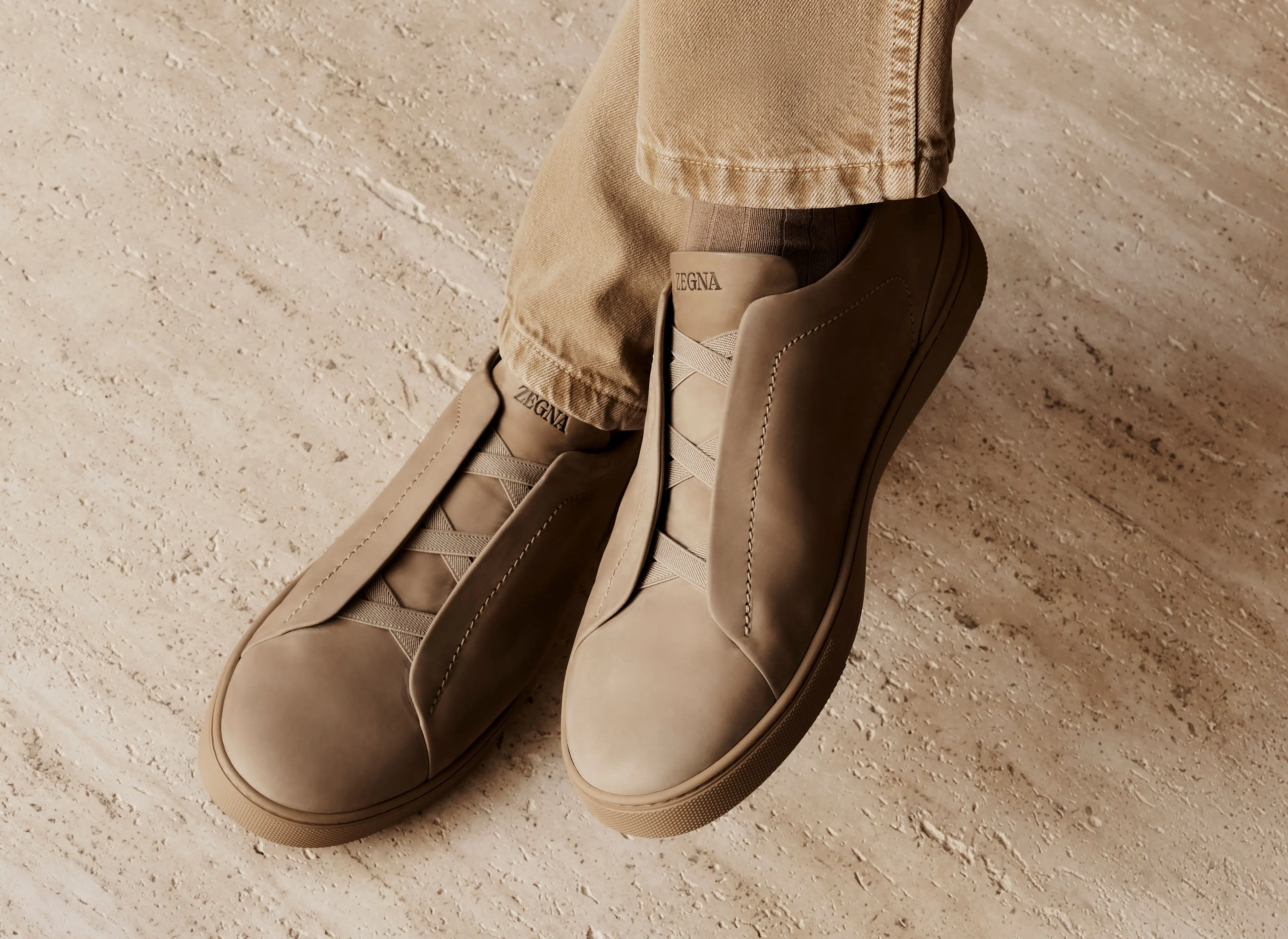 Close-up of Triple Stitch™ from the ZEGNA SS26 collection.