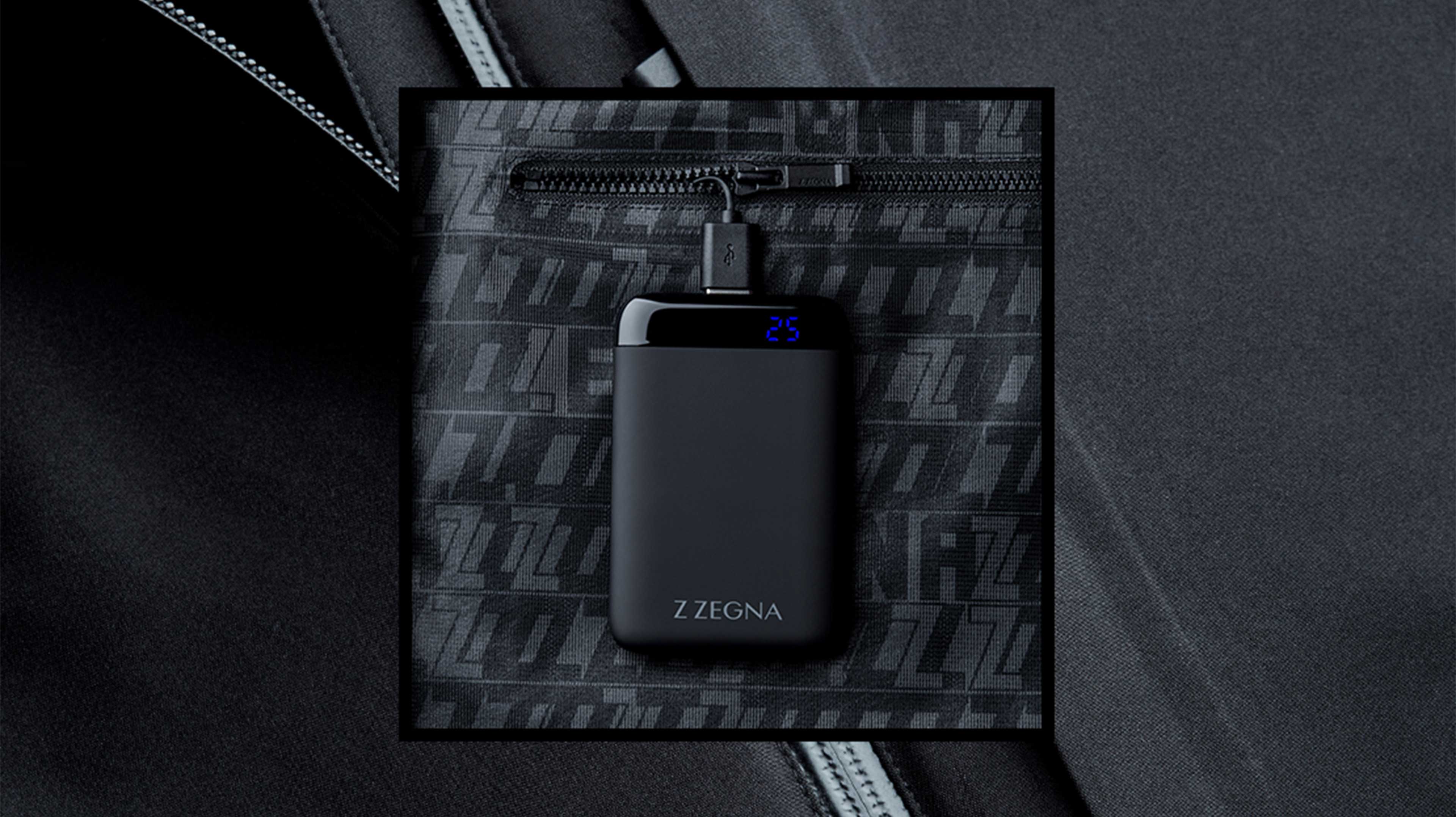 USB cable and power bank of your electric warming jacket | Zegna