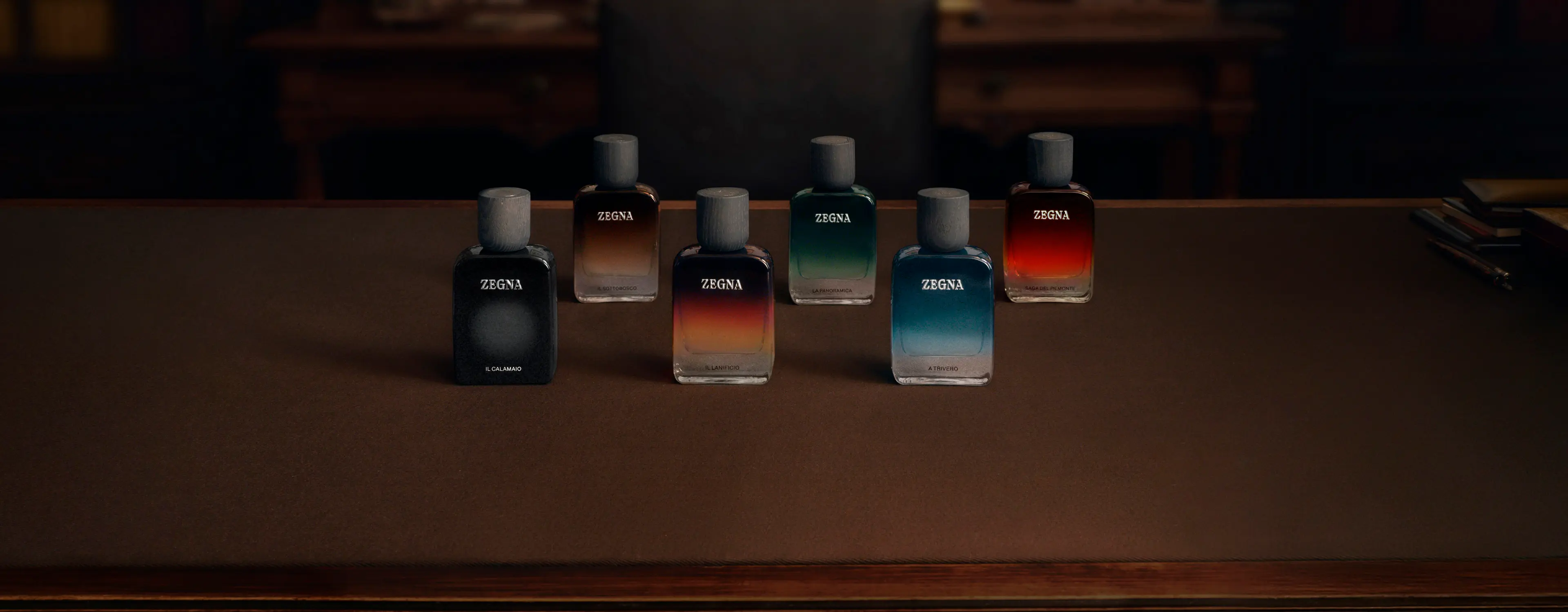 The ZEGNA’s new fragrance collection featuring six signature scents.