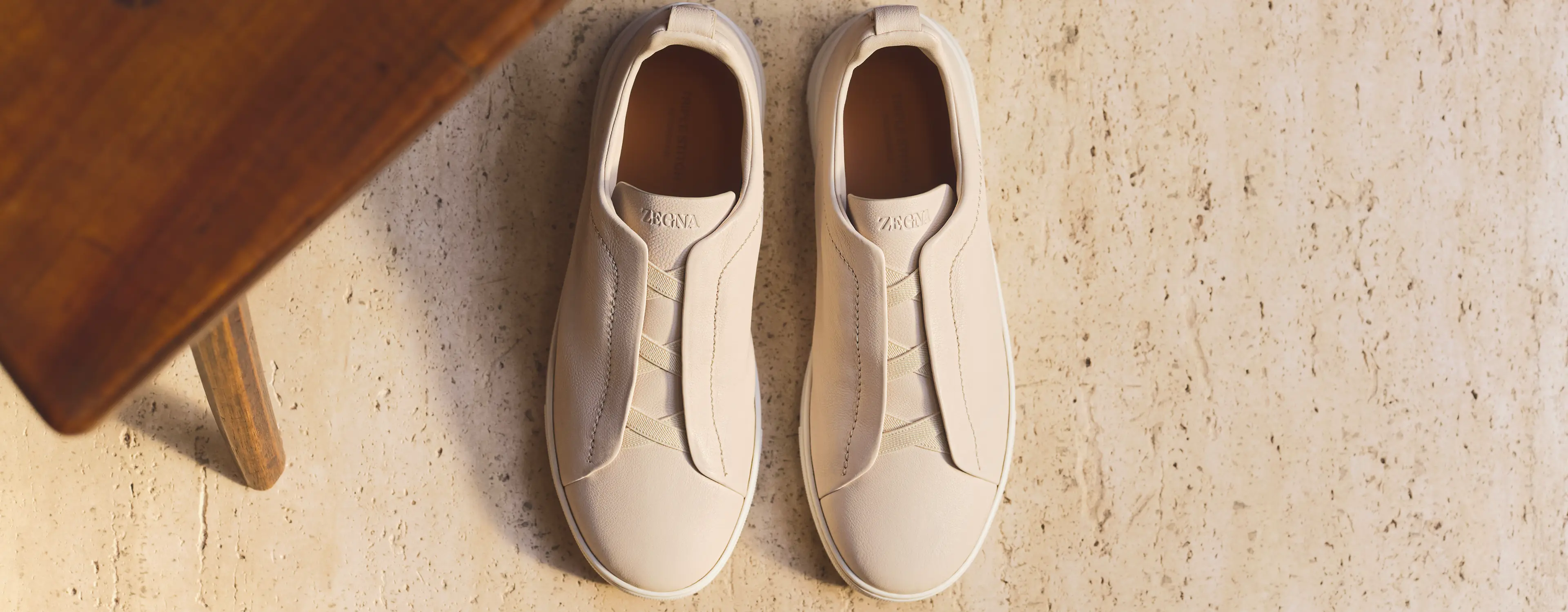 Top view of the Triple Stitch sneakers, from the ZEGNA Fall/Winter 2026 collection.