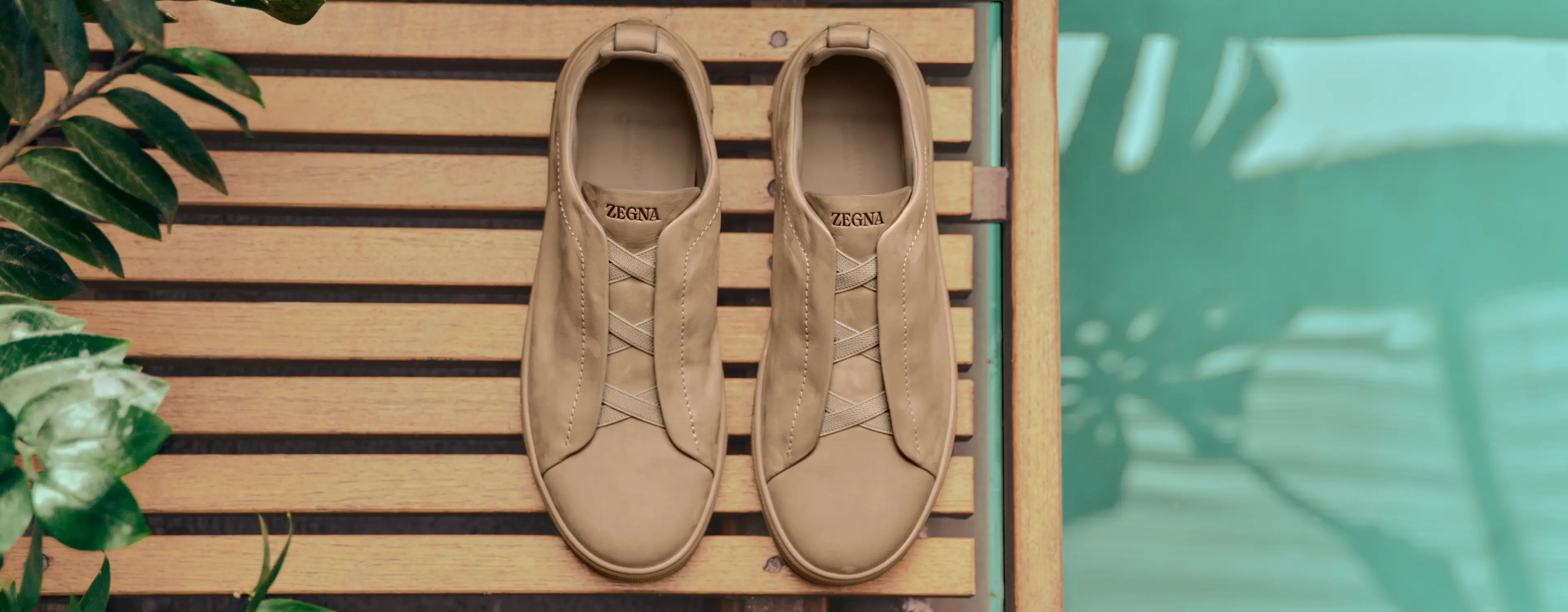 Close-up of Triple Stitch™ sneakers from the ZEGNA SS26 collection.