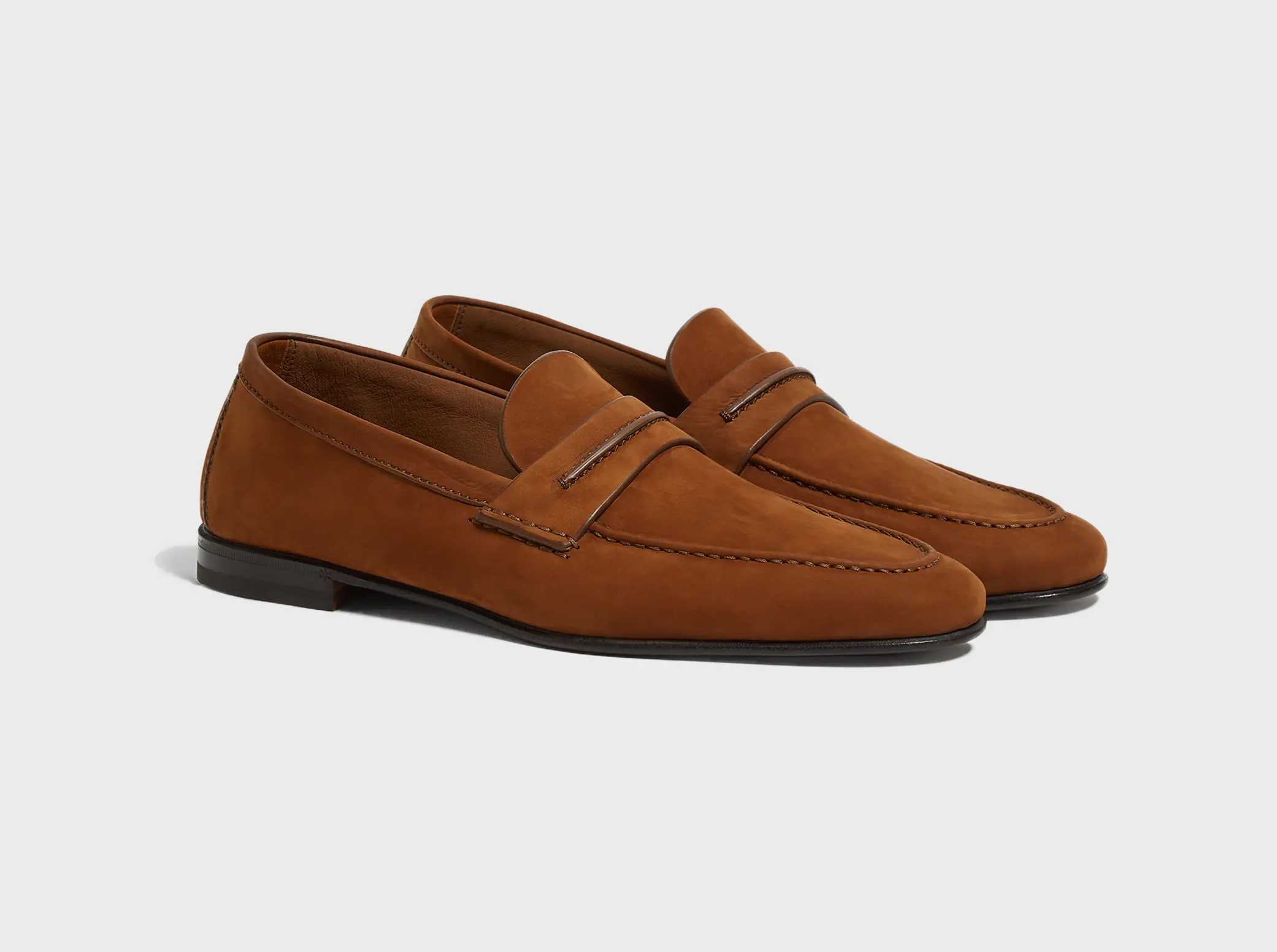 Men's Mocassin loafers crafted with fine Italian leather, from the ZEGNA Spring/Summer 2025 collection.