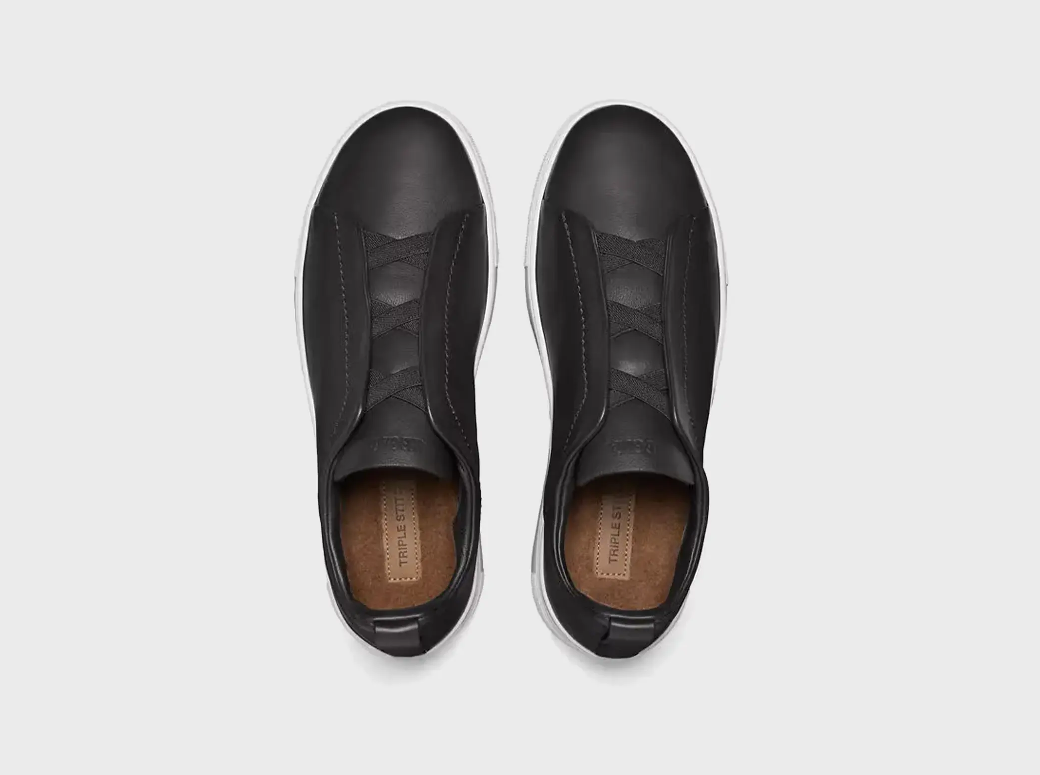 Black Triple Stitch™ SECONDSKIN Sneakers FW25 31771371 | Zegna US