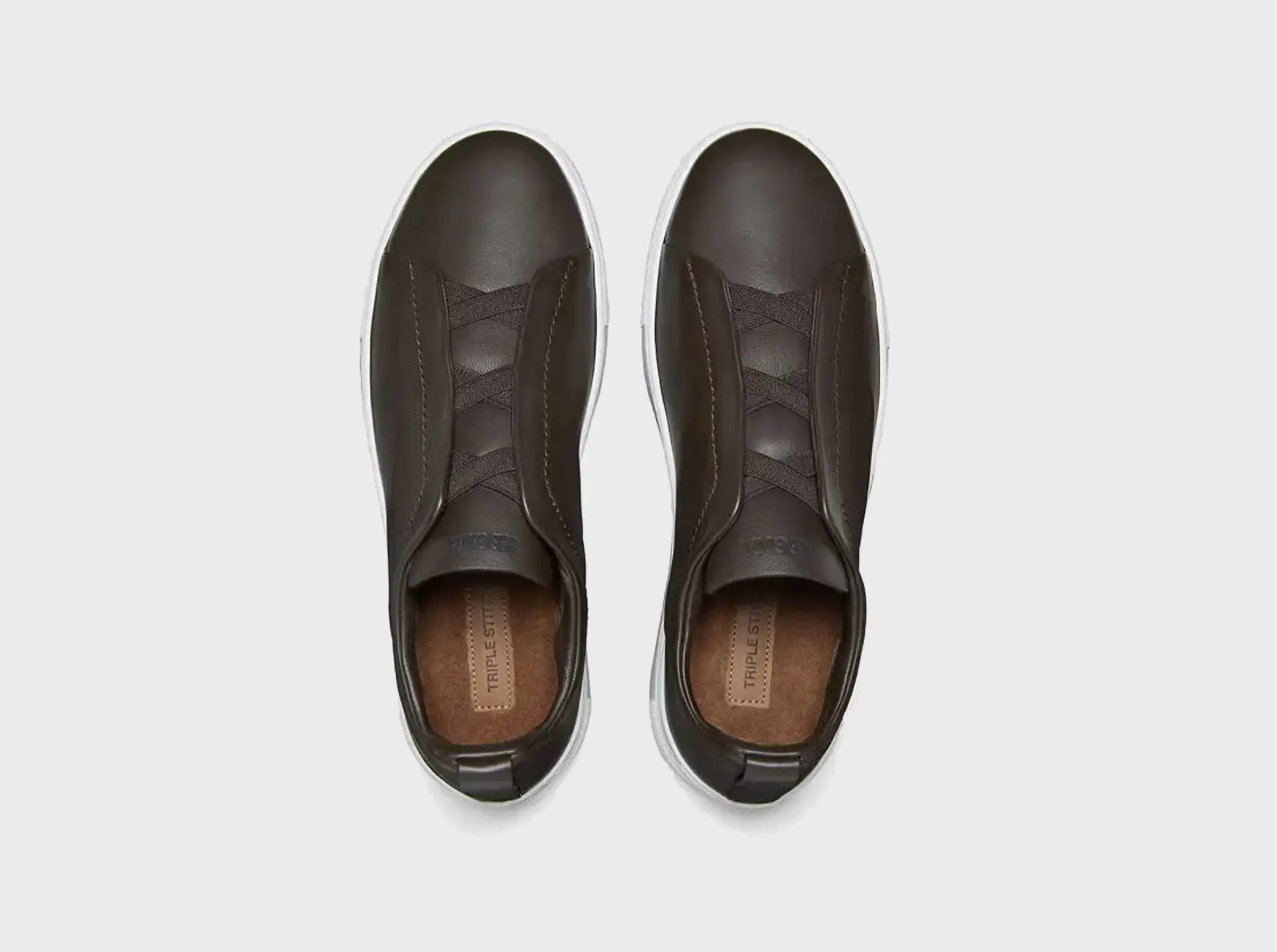 Brown Triple Stitch™ SECONDSKIN Sneakers FW25 31771794 | Zegna CA