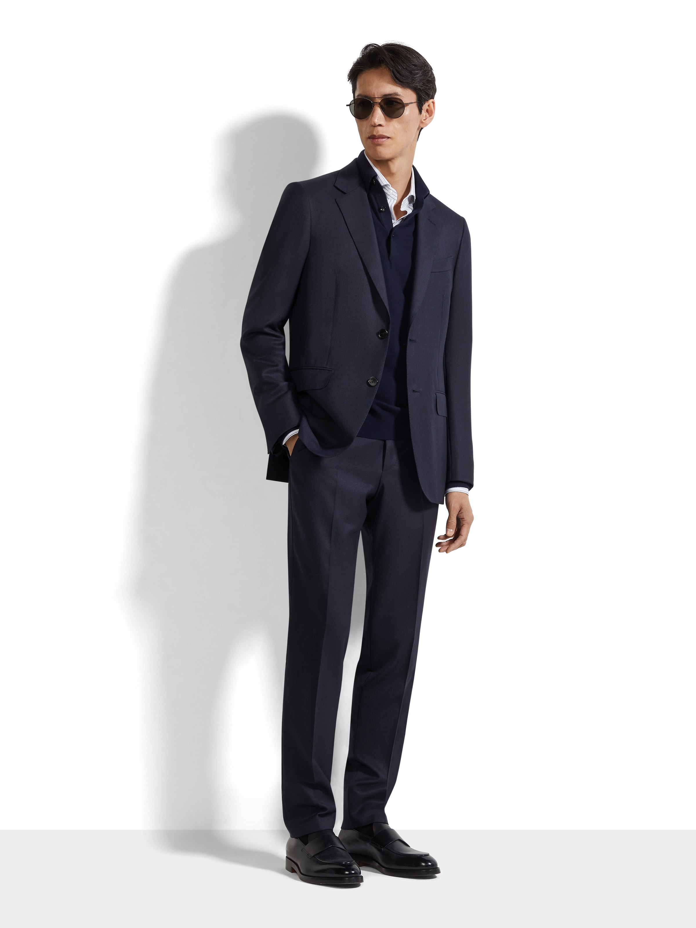 Zegna Navy Blue Oasi Cashmere Suit