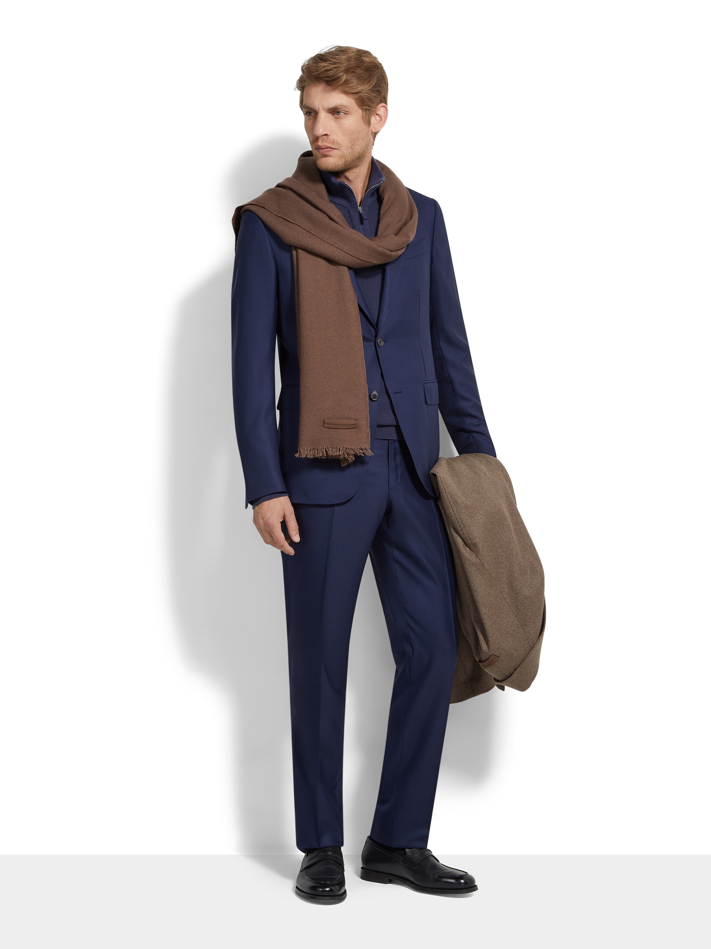 Zegna Dark Blue 15milmil15 Wool Suit