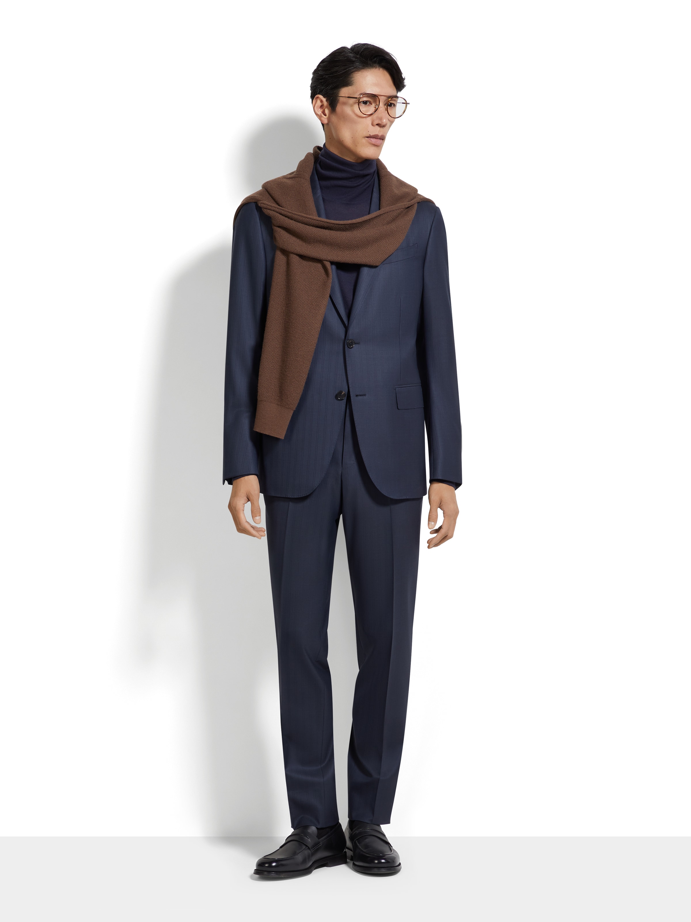 Zegna Dark Blue 15milmil15 Wool Suit