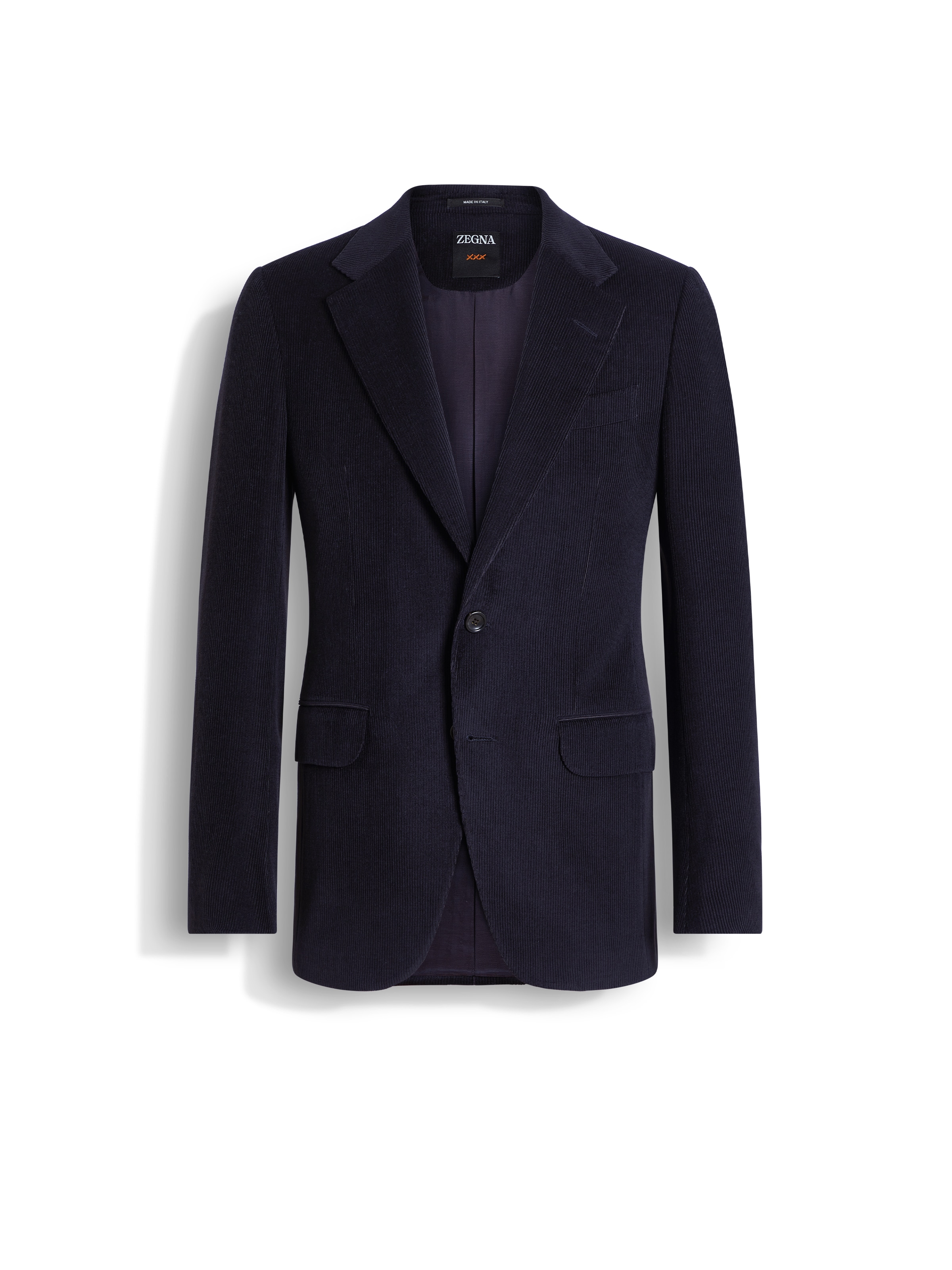 Zegna Veste En Oasi Cashmere Mélangé Bleu Marine In Blue