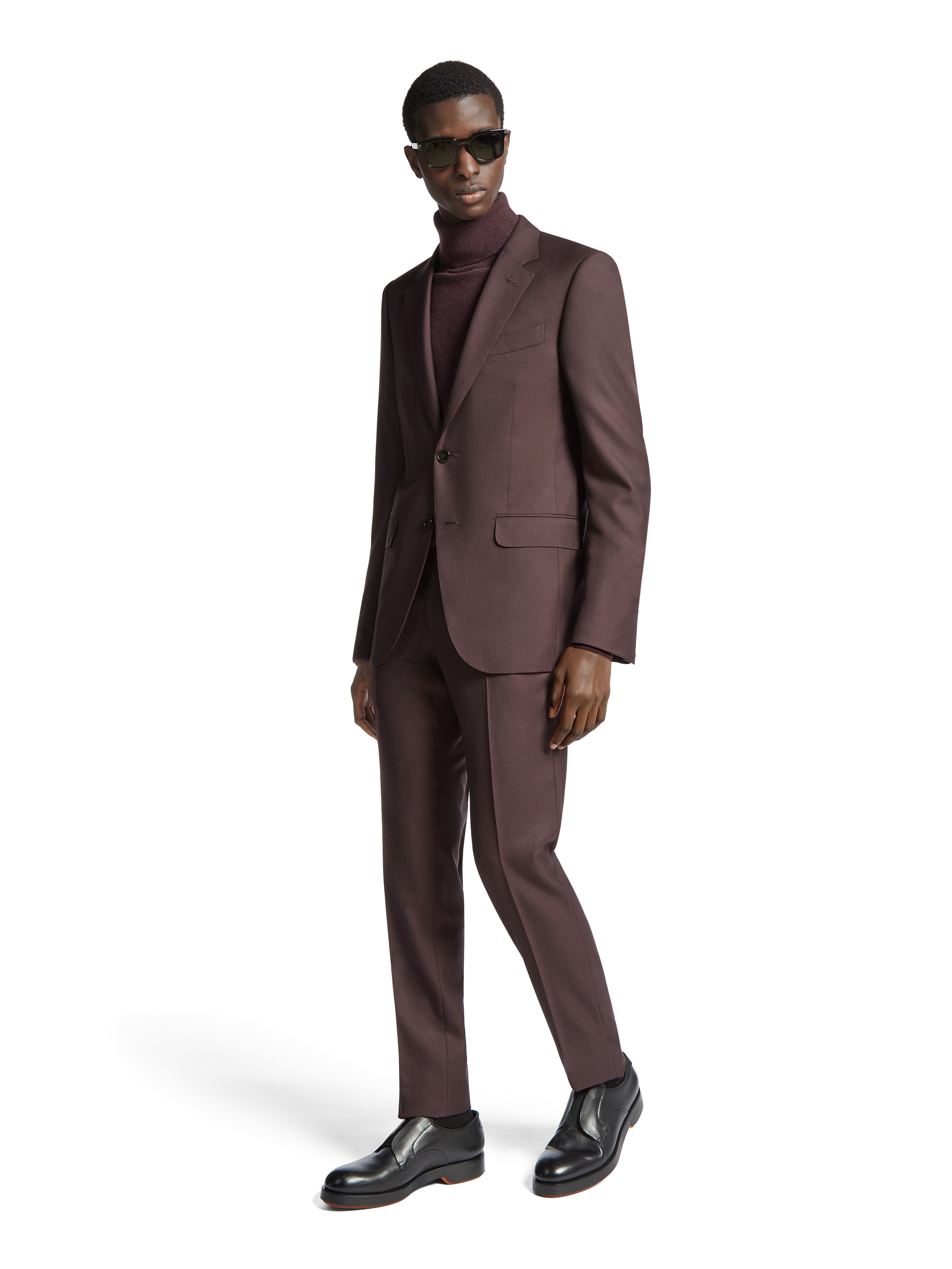 Zegna Dark Burgundy Oasi Cashmere Suit