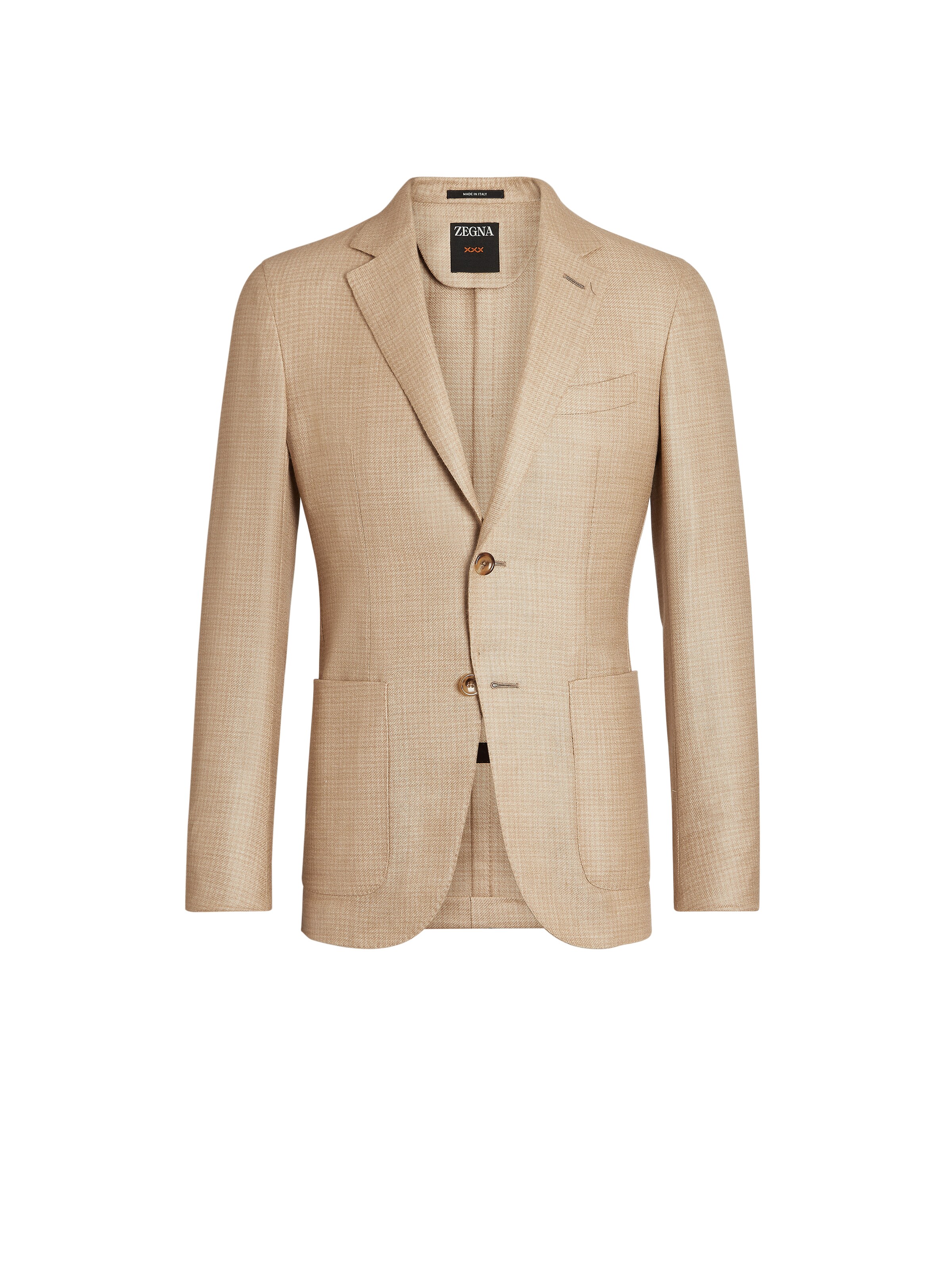 Zegna Cashmere And Silk Regular Fit Cardigan Jacket In Beige/ivory