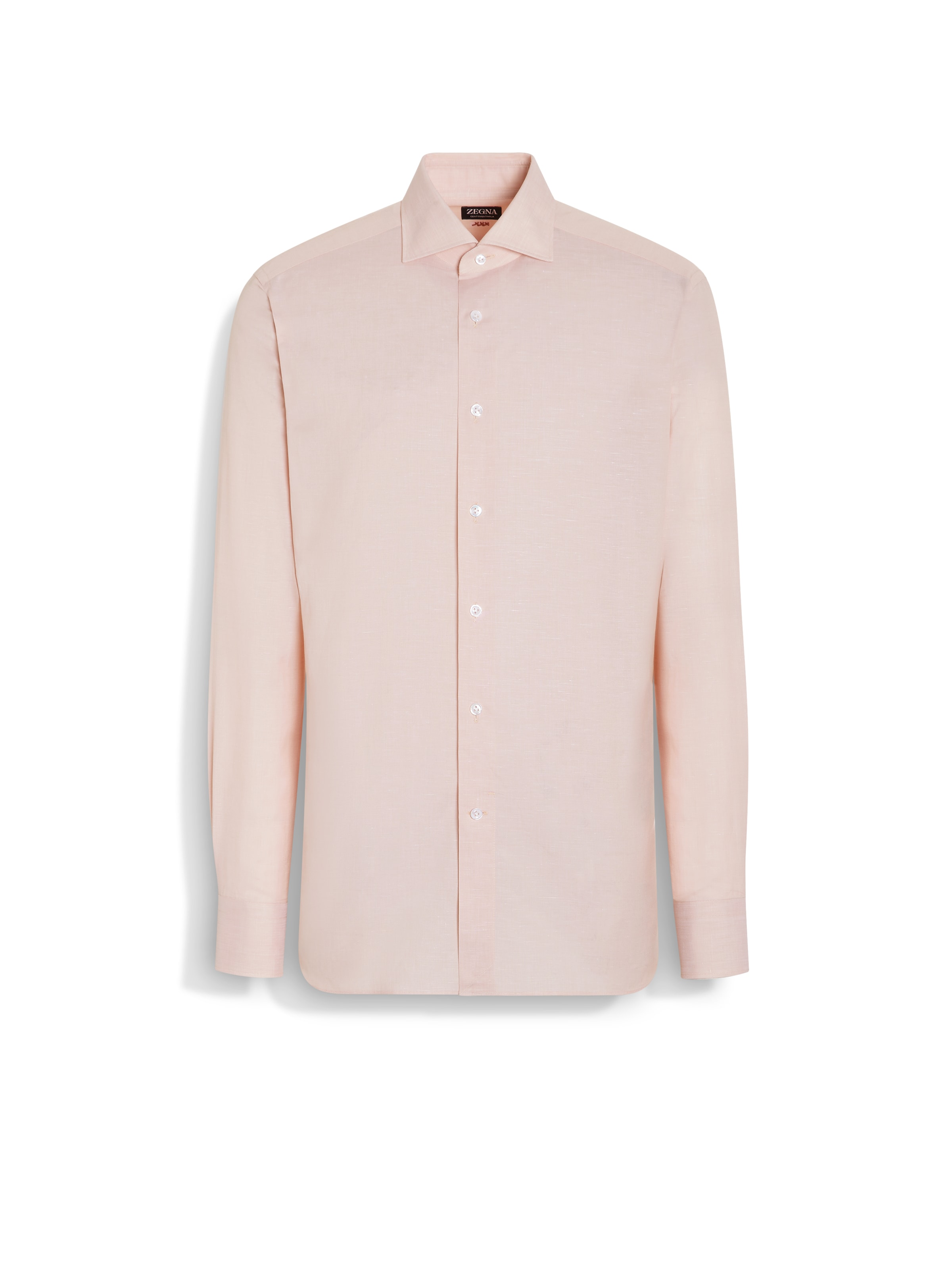 Zegna Light Pink Centoventimila Cotton And Linen Shirt