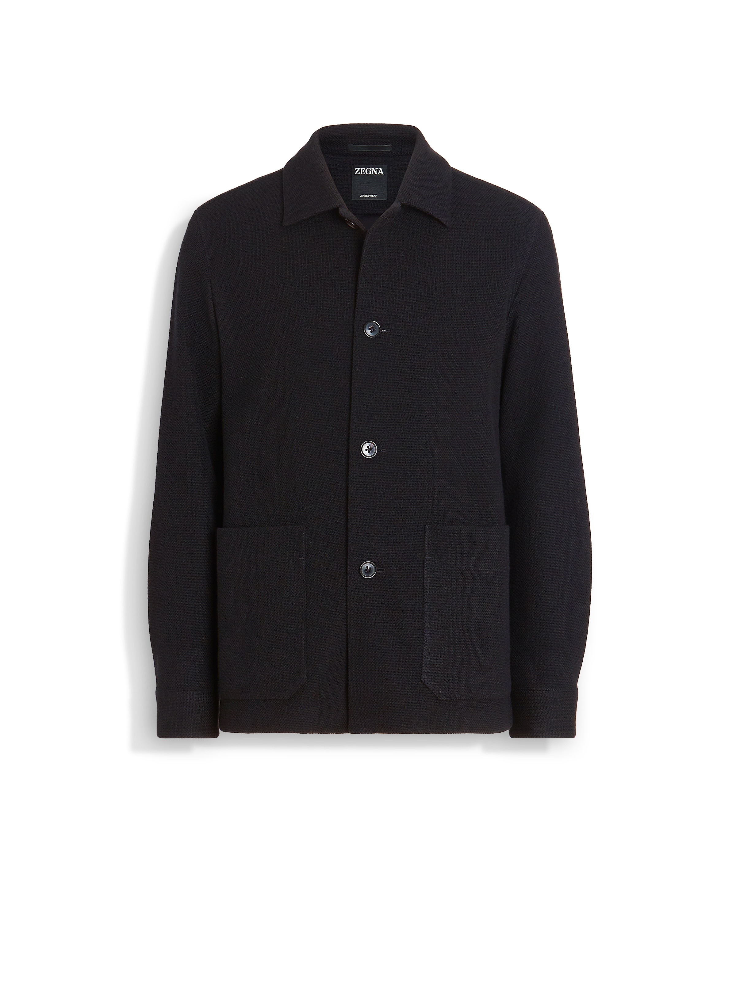 Shop Zegna Jerseywear Cashmere Blend Alpe Chore Jacket In Black