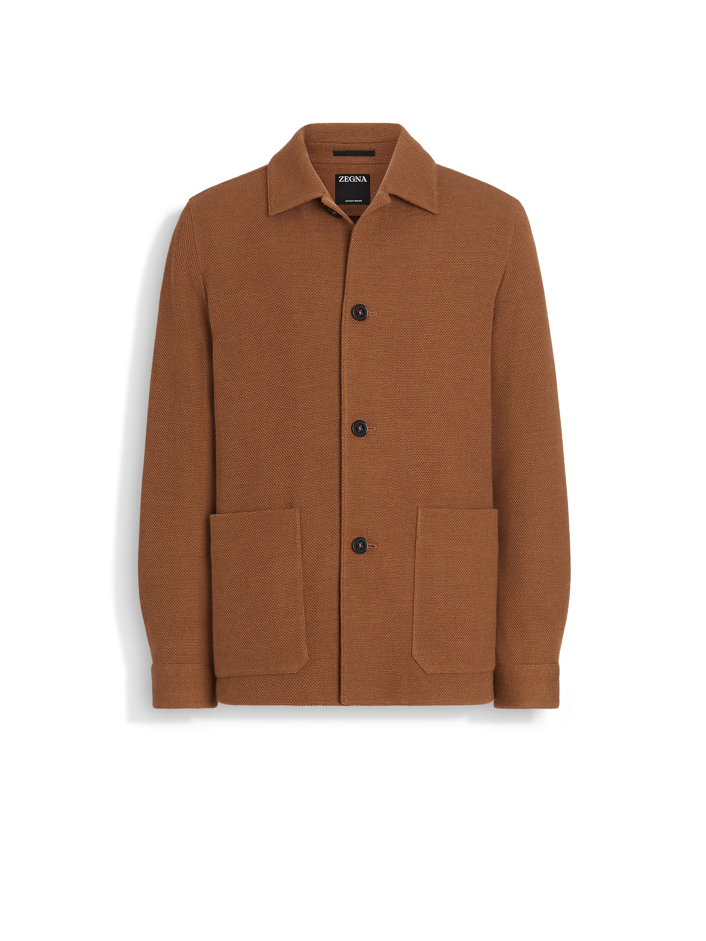 Shop Zegna Jerseywear Cashmere Blend Alpe Chore Jacket In Foliage Foncé