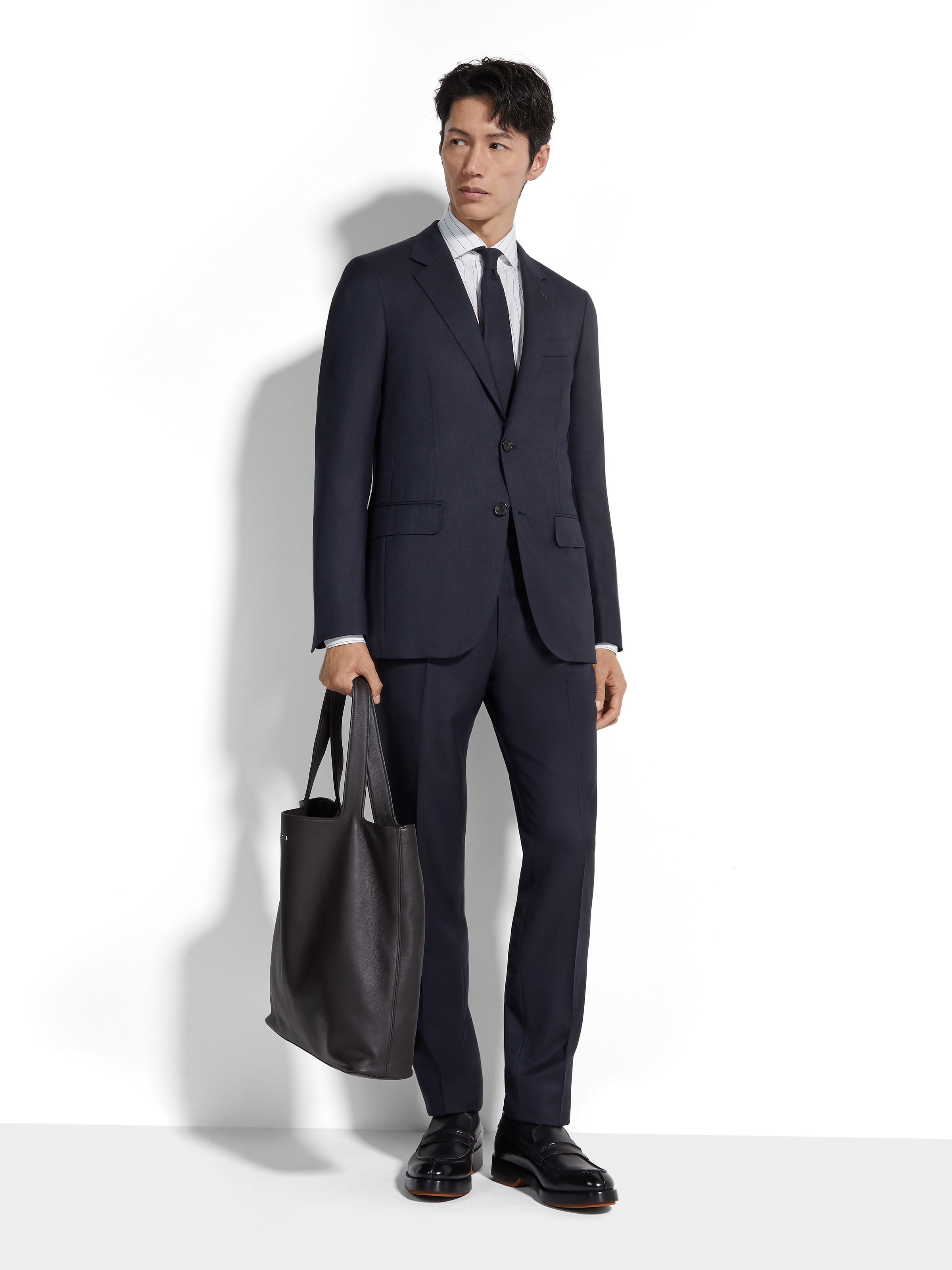 Zegna Navy Blue Oasi Cashmere Suit In Navy Blue