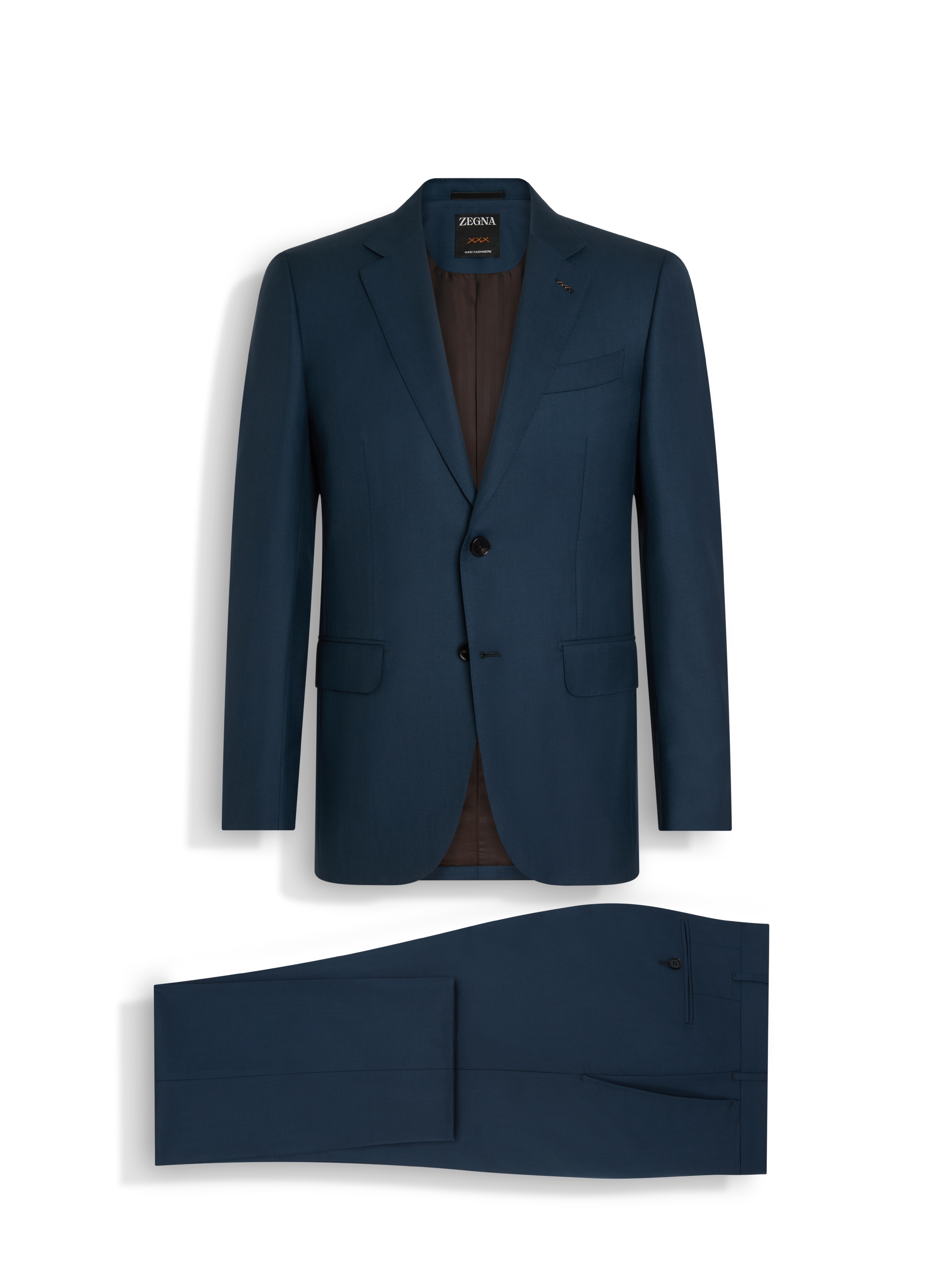 Shop Zegna Dark Teal Blue Oasi Cashmere Suit