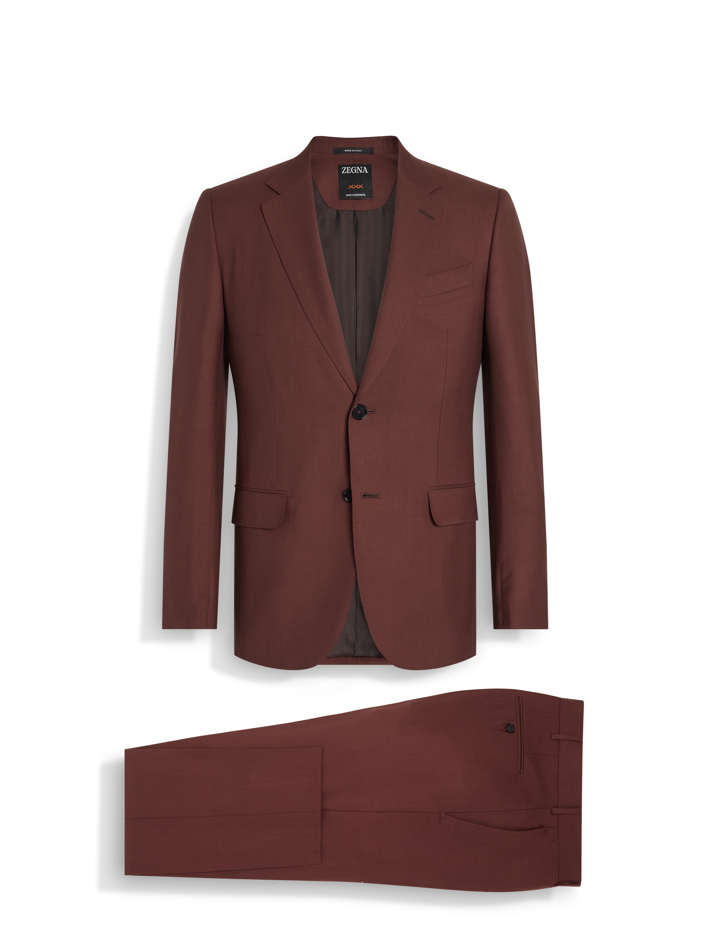 Zegna Brick Red Oasi Cashmere Suit