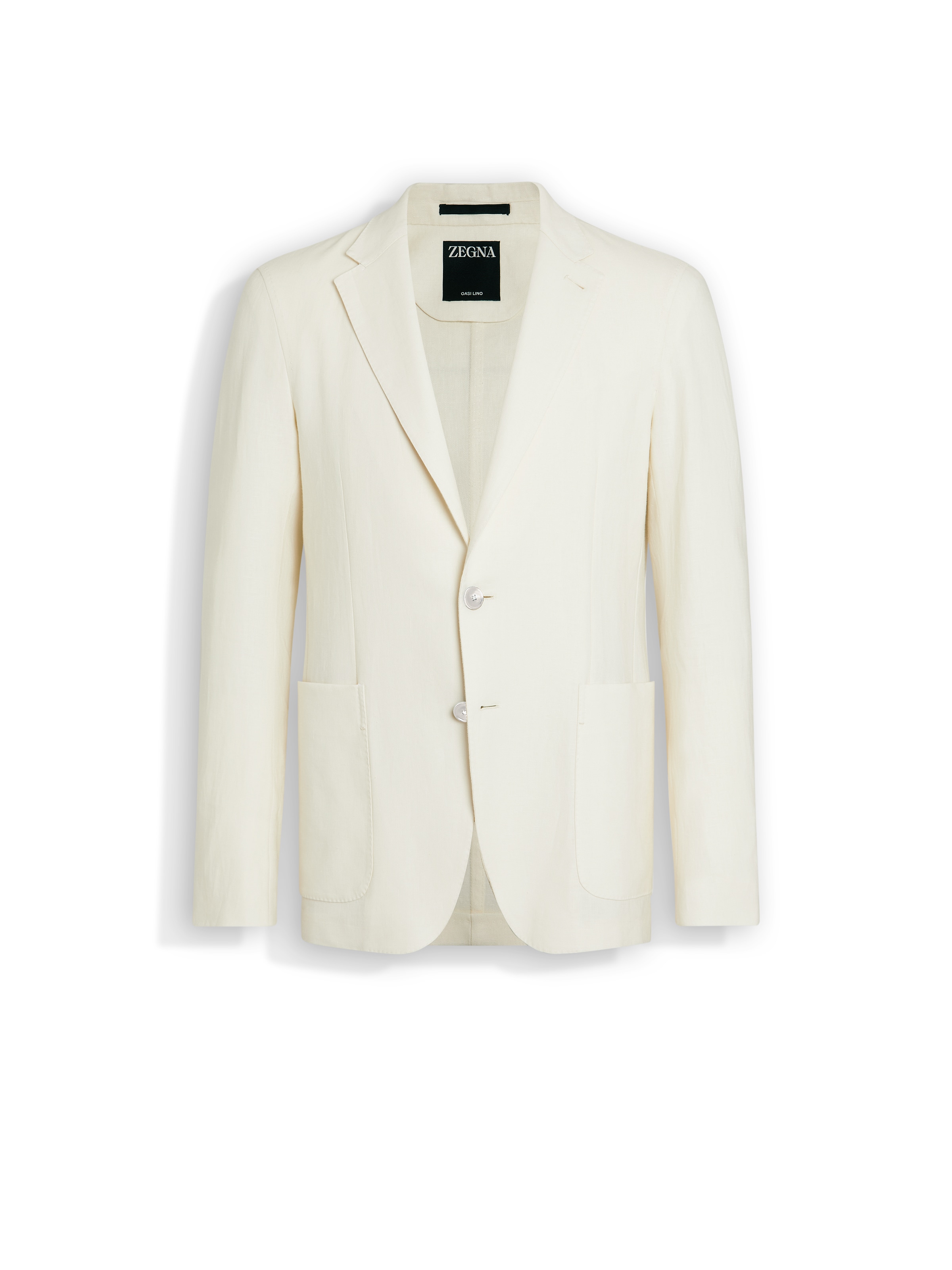 Zegna Veste Chemise En Oasi Lino Blanche In White