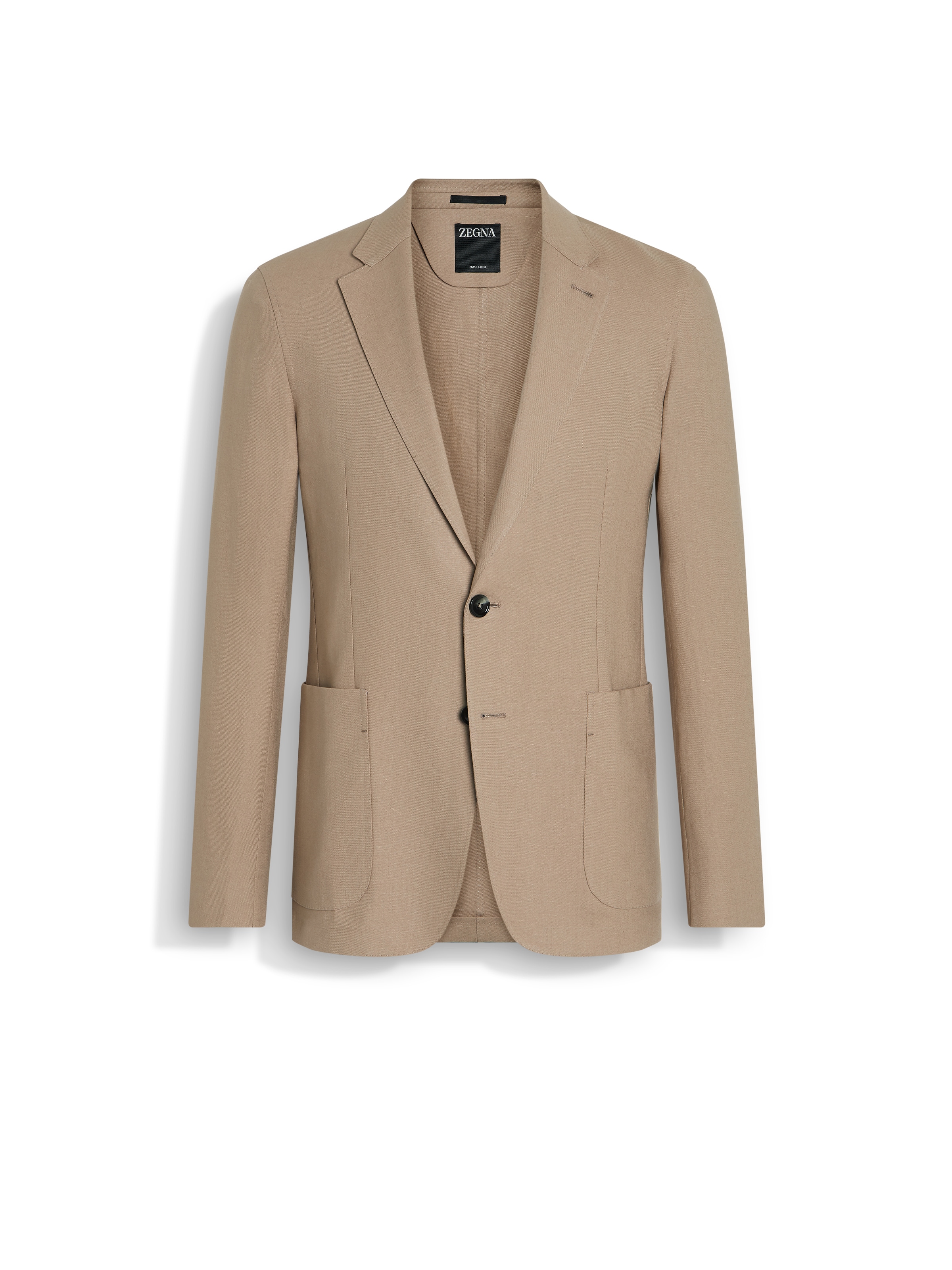 Zegna Light Beige And Beige Crossover Wool Blend Shirt Jacket In Neutral