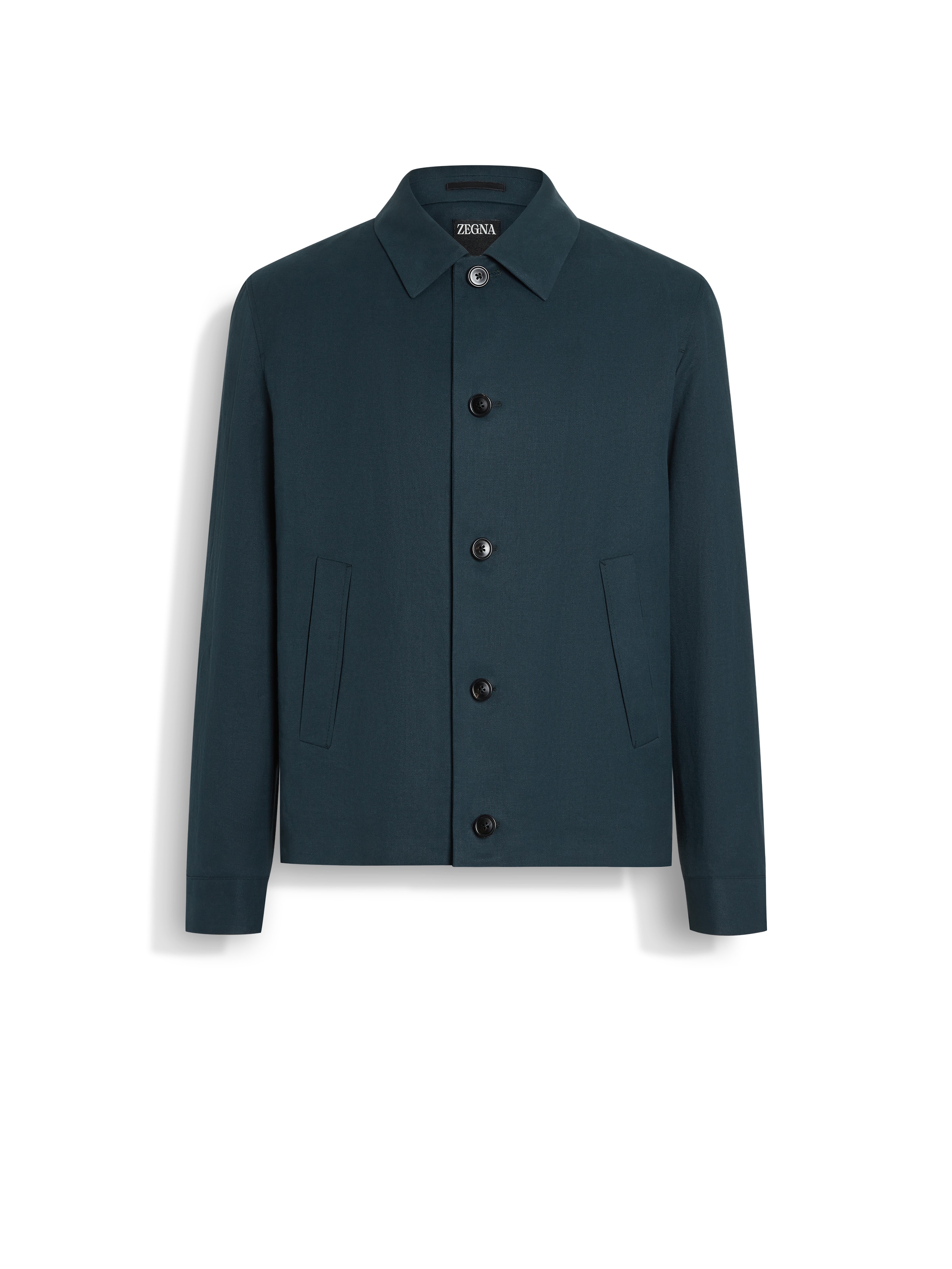 Zegna Oasi Lino Blue Flower Chore Jacket