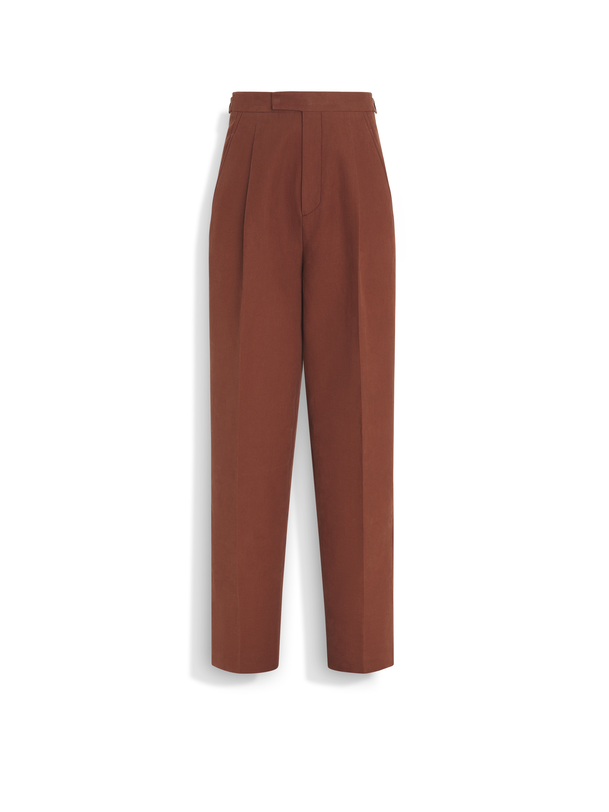 Zegna Tobacco Oasi Lino Pants