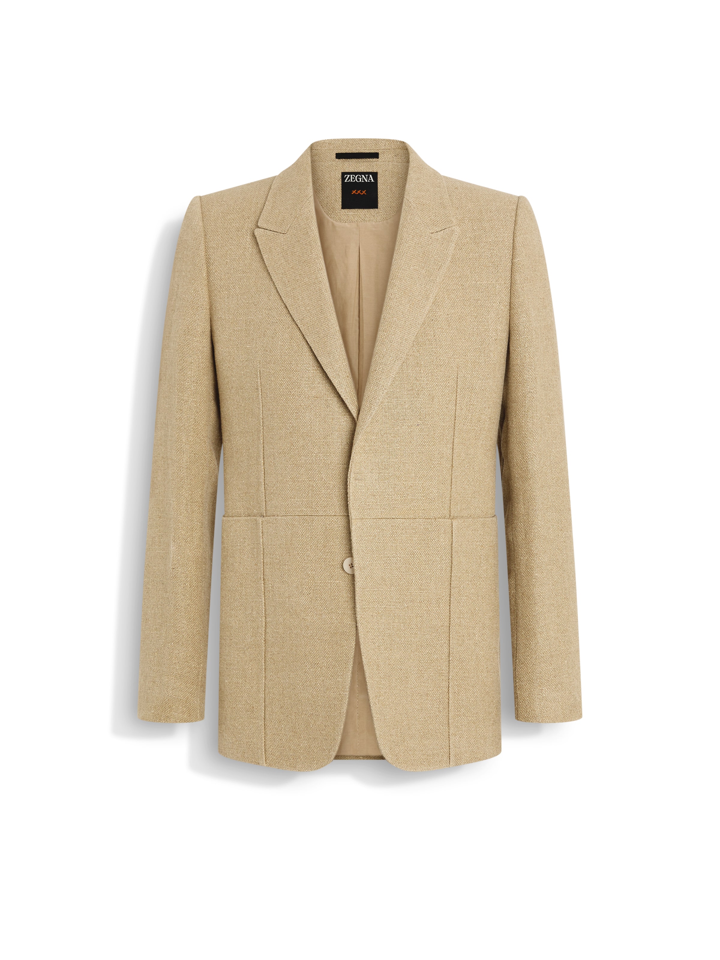 Zegna Beige Mélange Linen Jacket