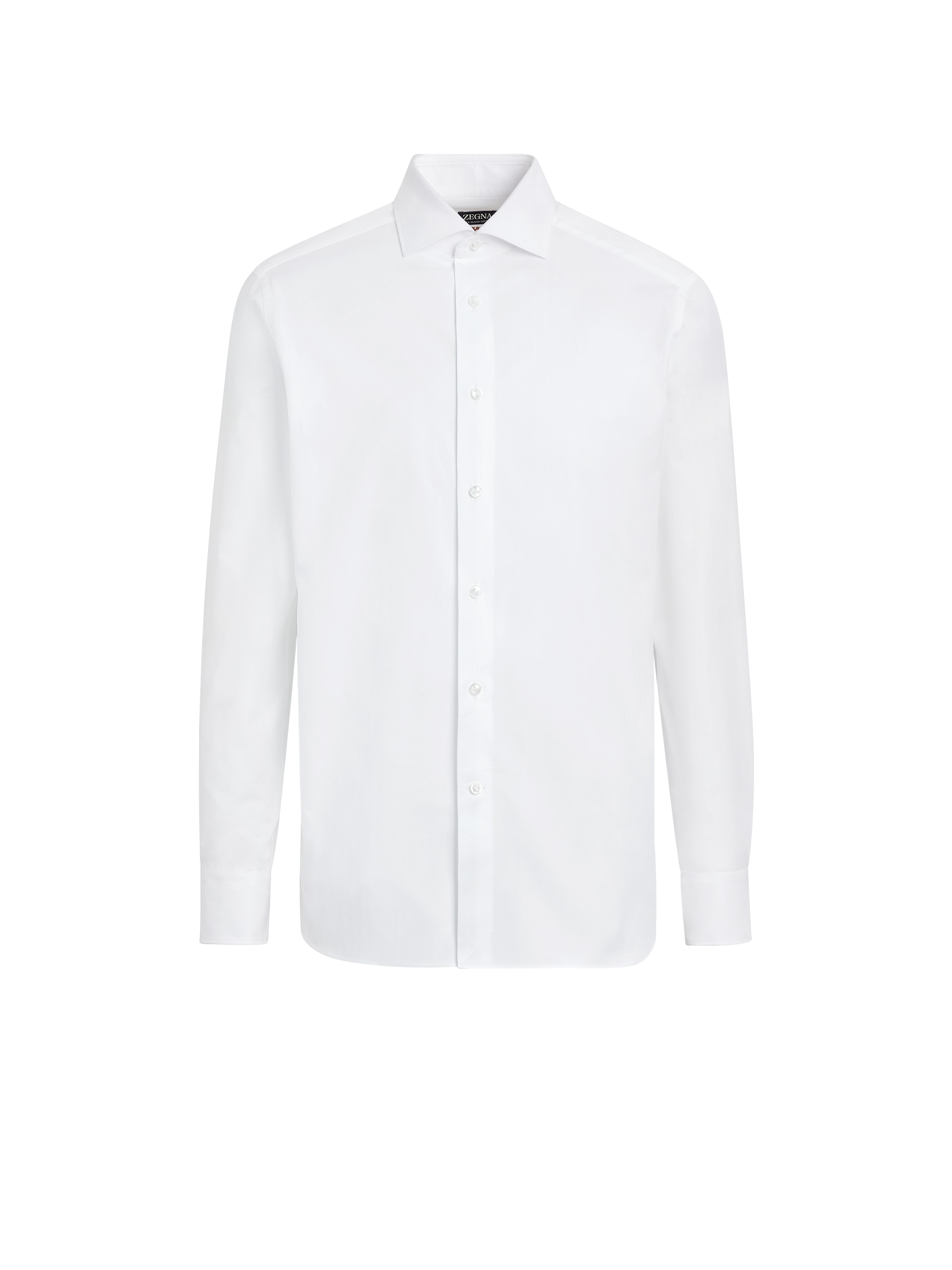 Zegna Micro Striped Trecapi Tailored Fit Long Sleeve Shirt In White