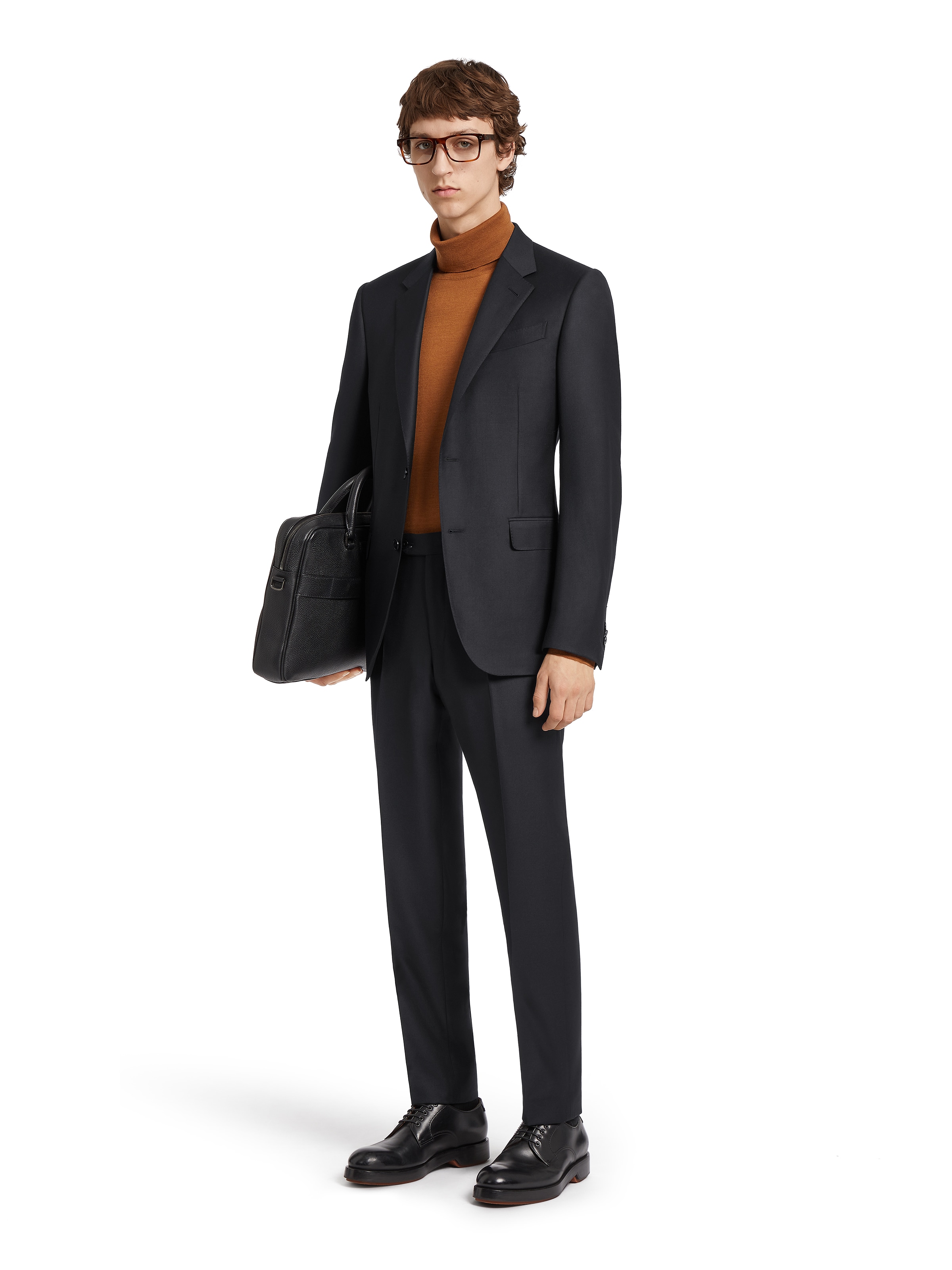 Zegna Costume En Laine Trofeo Bleu Marine In Navy Blue