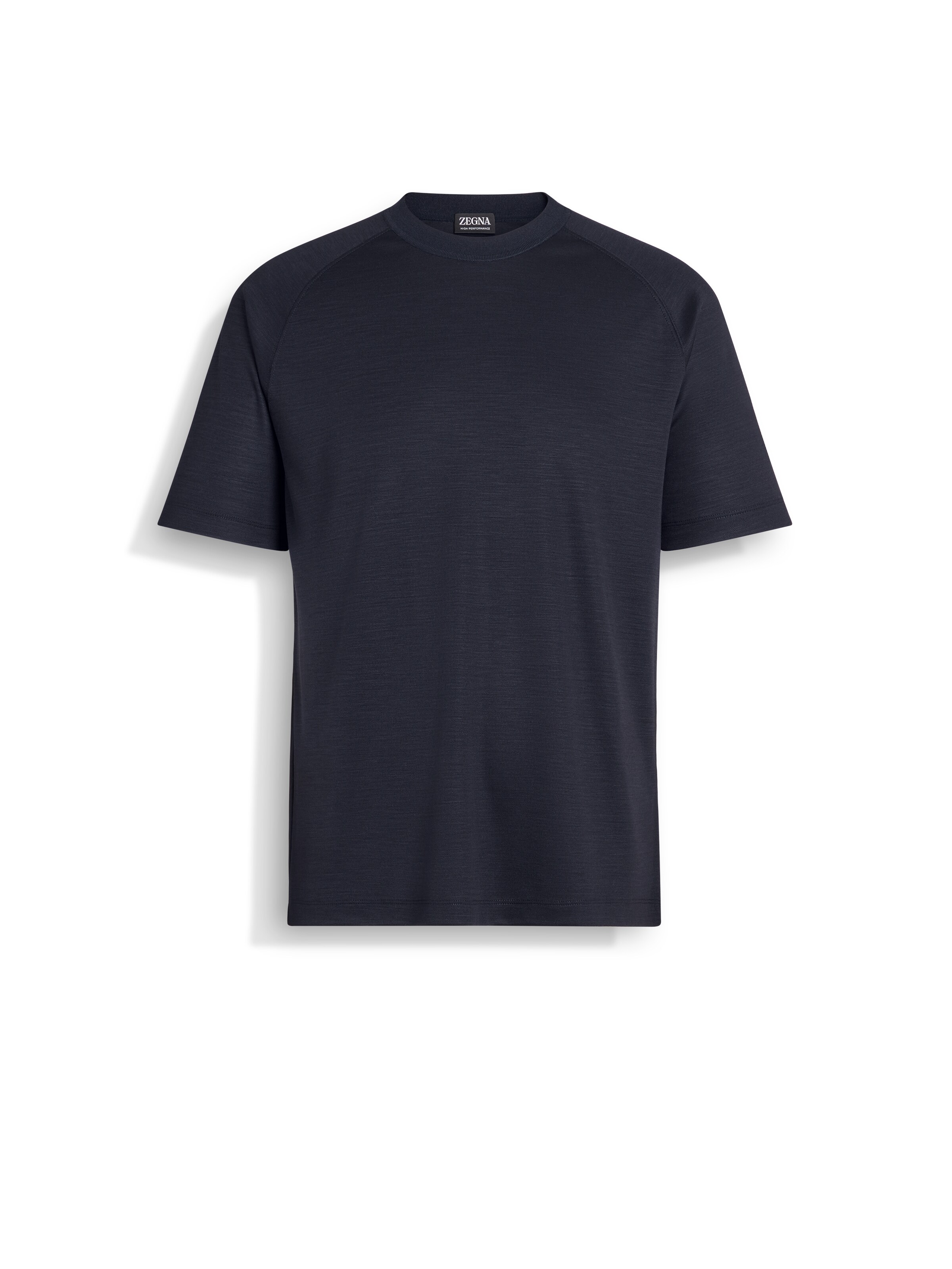 ZEGNA T-SHIRT EN LAINE HIGH PERFORMANCE BLEU MARINE