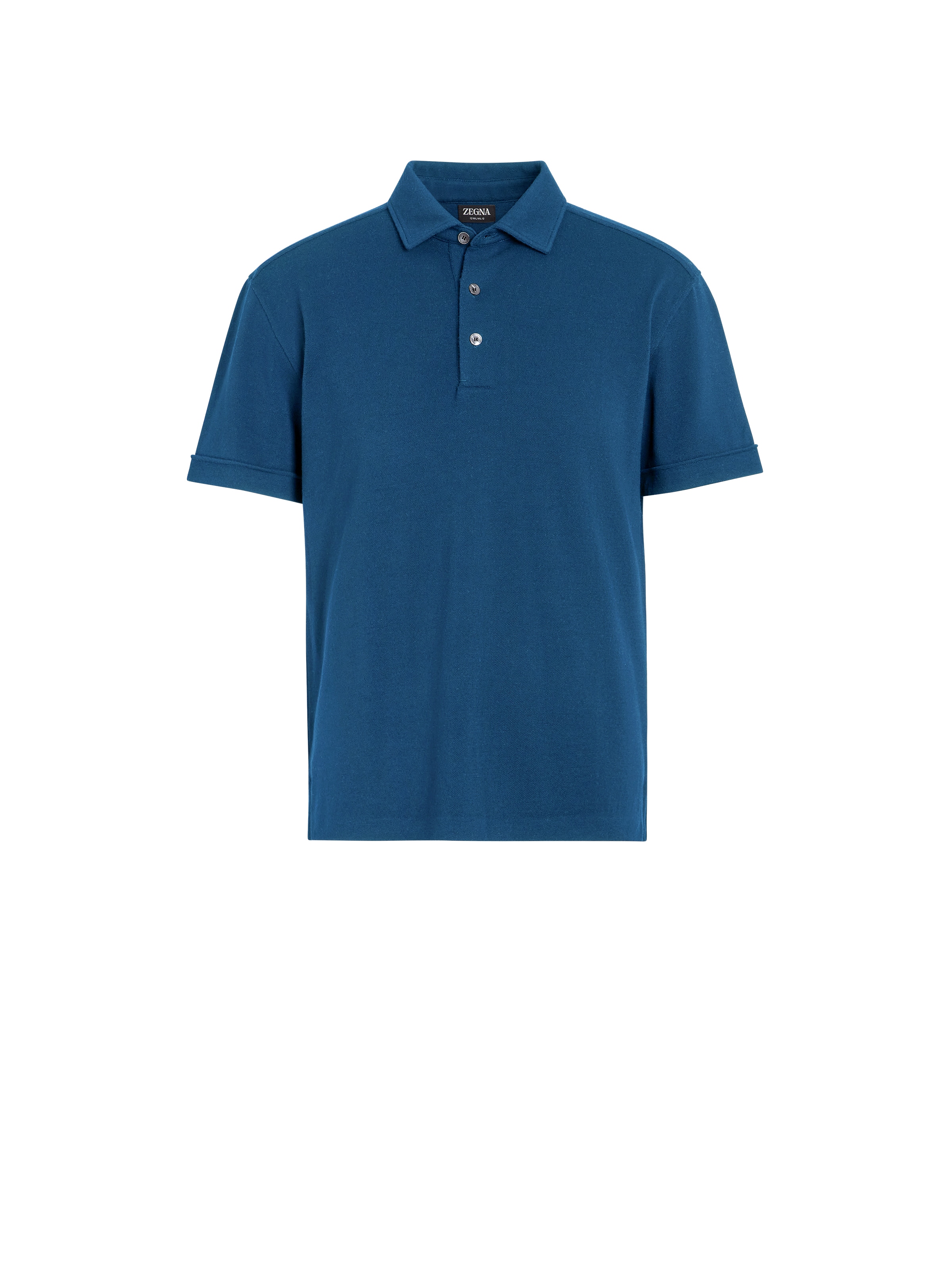 Zegna Man Sweater Deep Teal Size 42 Cotton In Teal Blue Mélange