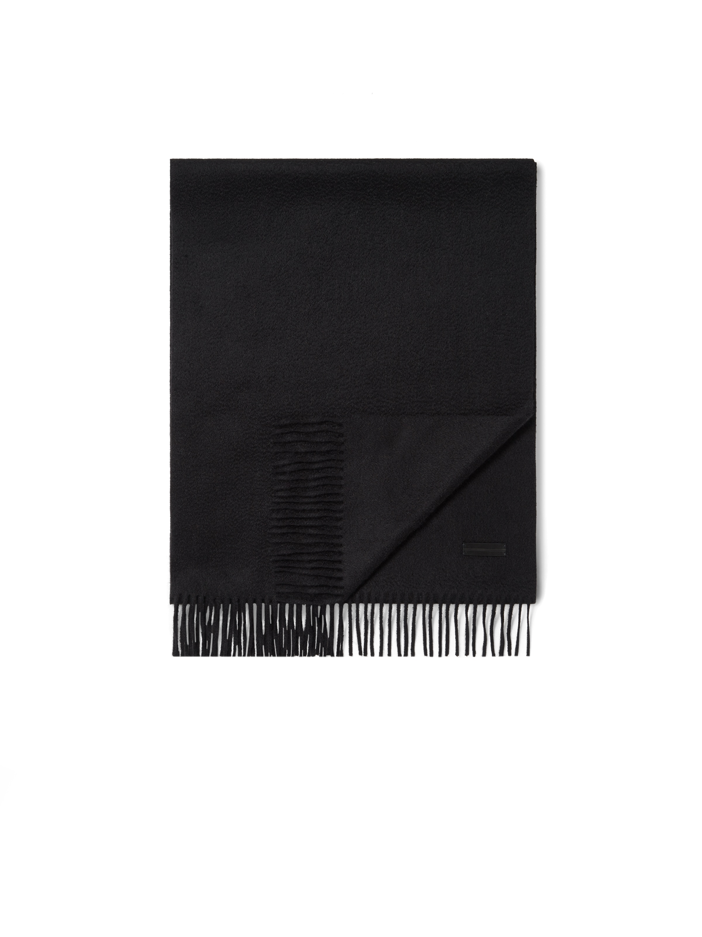Zegna Black Oasi Cashmere Scarf In Black
