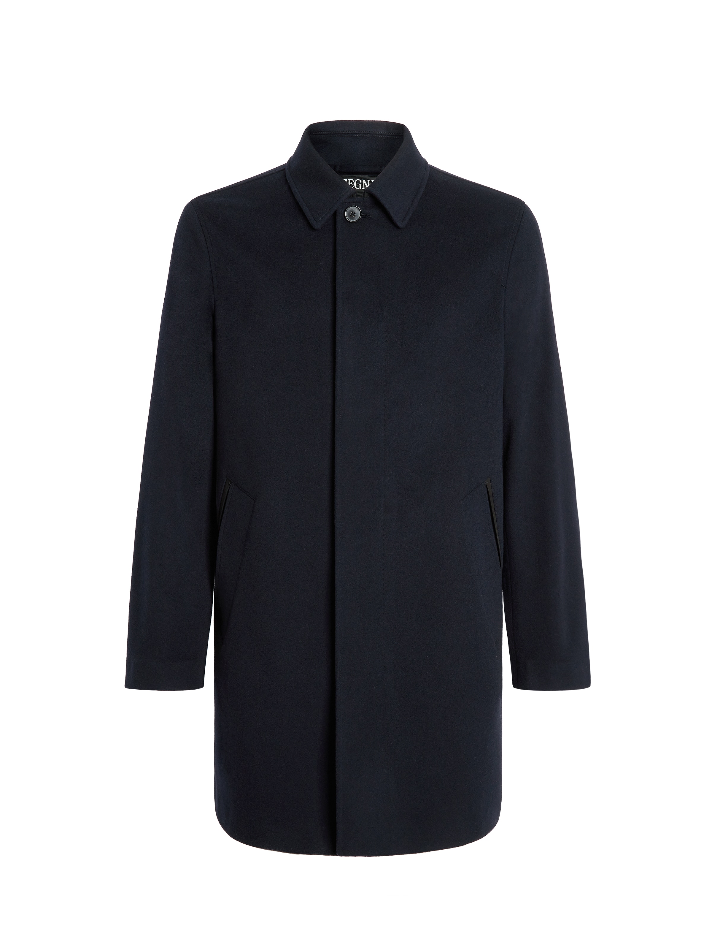 Zegna Trench-coat En Laine 12milmil12 In Navy Blue