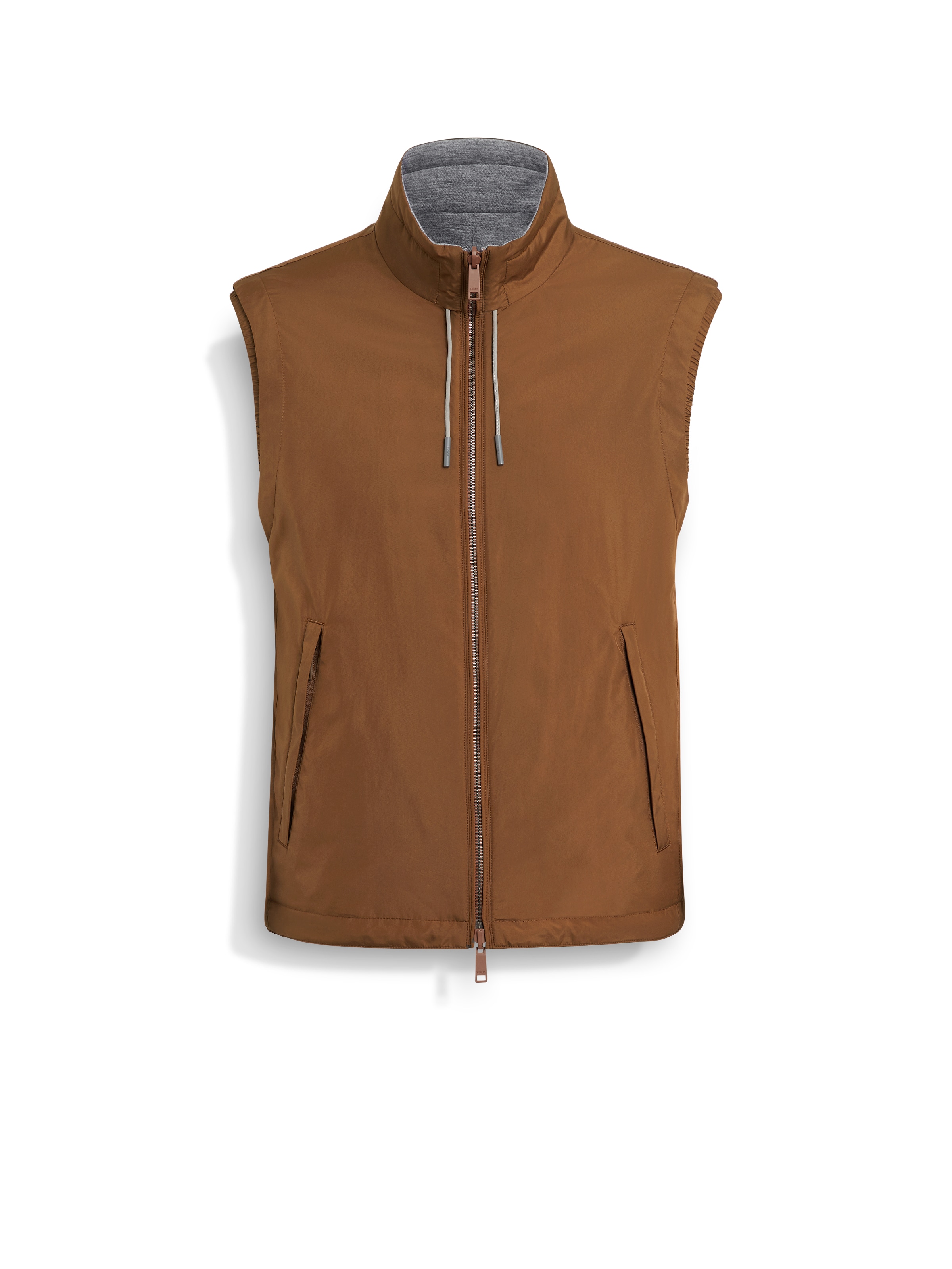 ZEGNA GILET SANS MANCHES RÉVERSIBLE BREZZA EN MICROFIBRE
