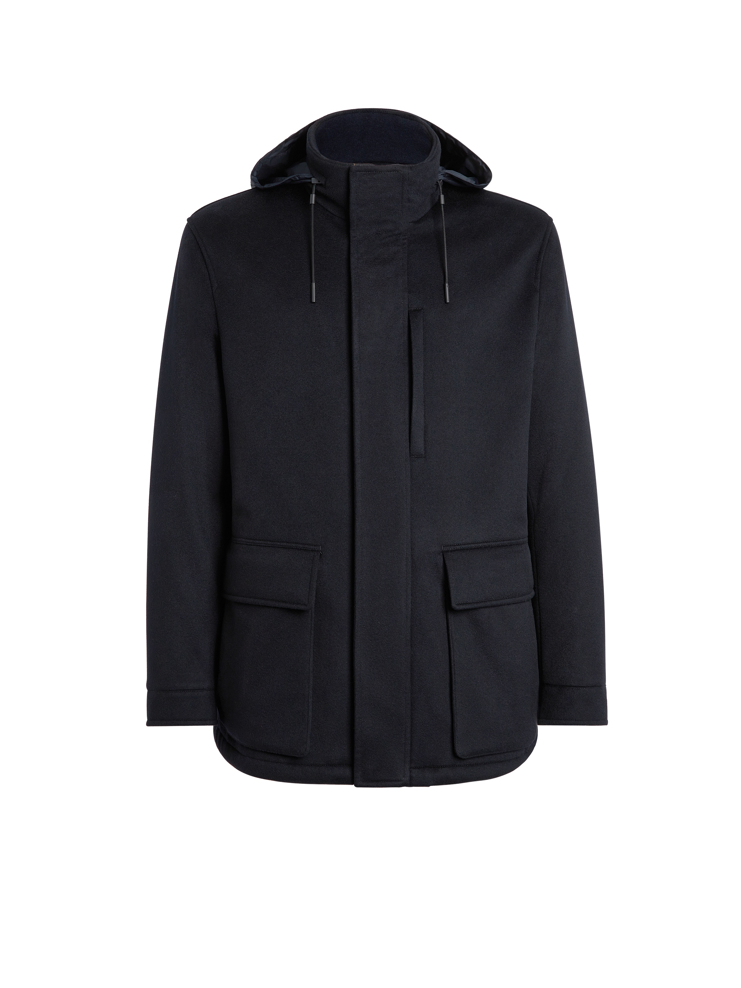 Zegna Elements Vetta Oasi Cashmere Over Jacket In Navy Blue