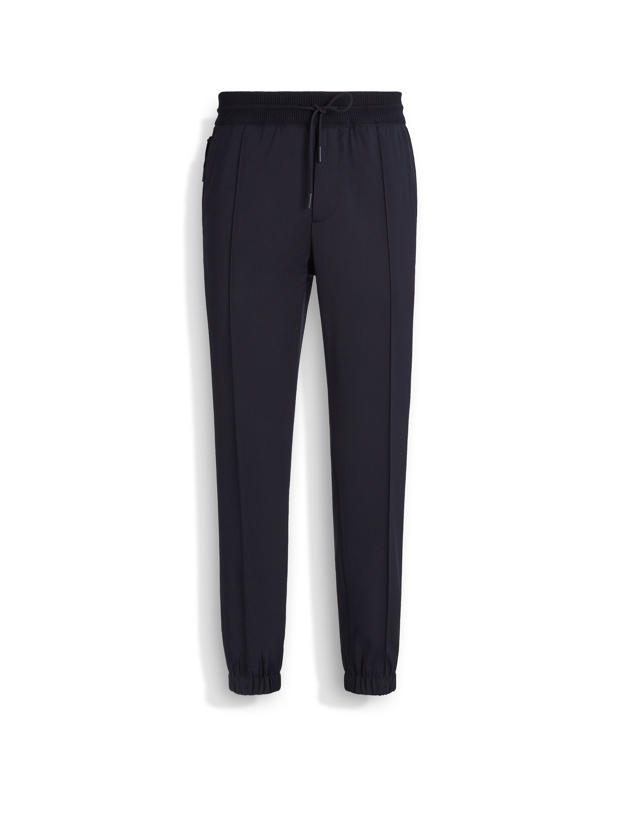 ZEGNA PANTALON DE JOGGING EN LAINE HIGH PERFORMANCE BLEU MARINE