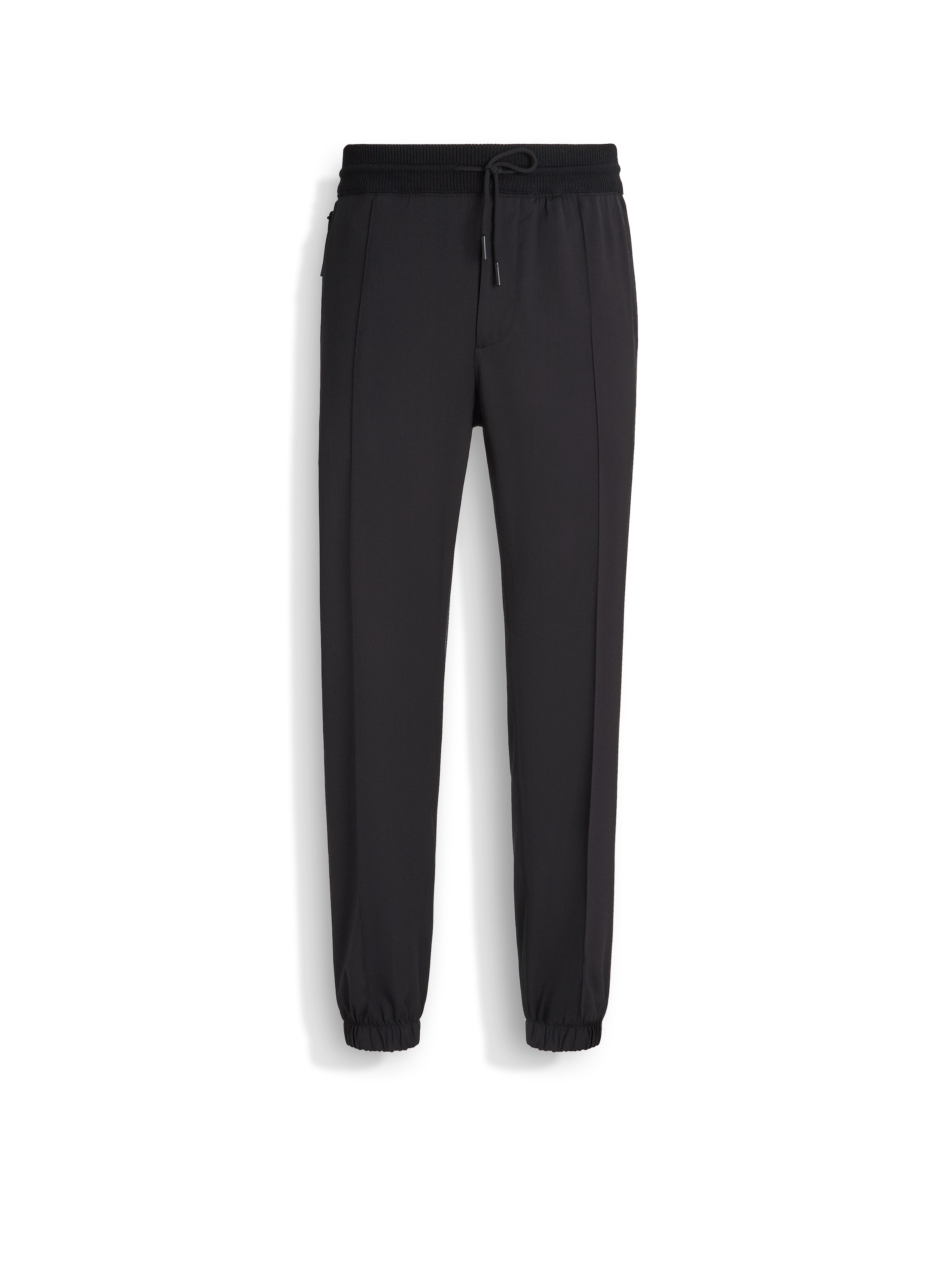 Zegna Black High Performance Wool Joggers In Noir