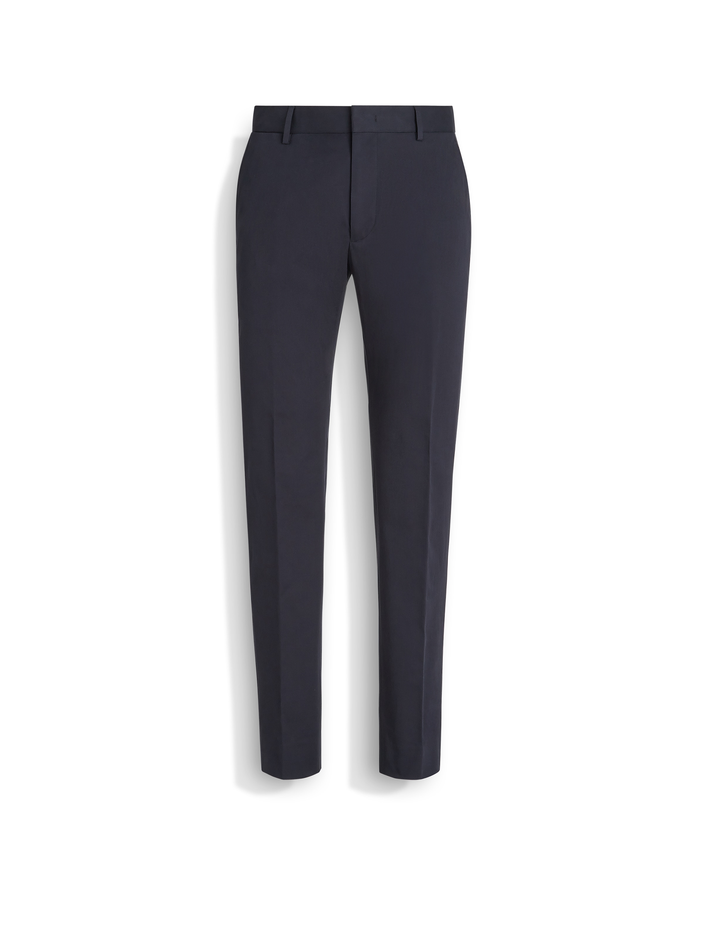 Shop Zegna Pantalon En Coton Extensible Bleu Marine In Navy Blue
