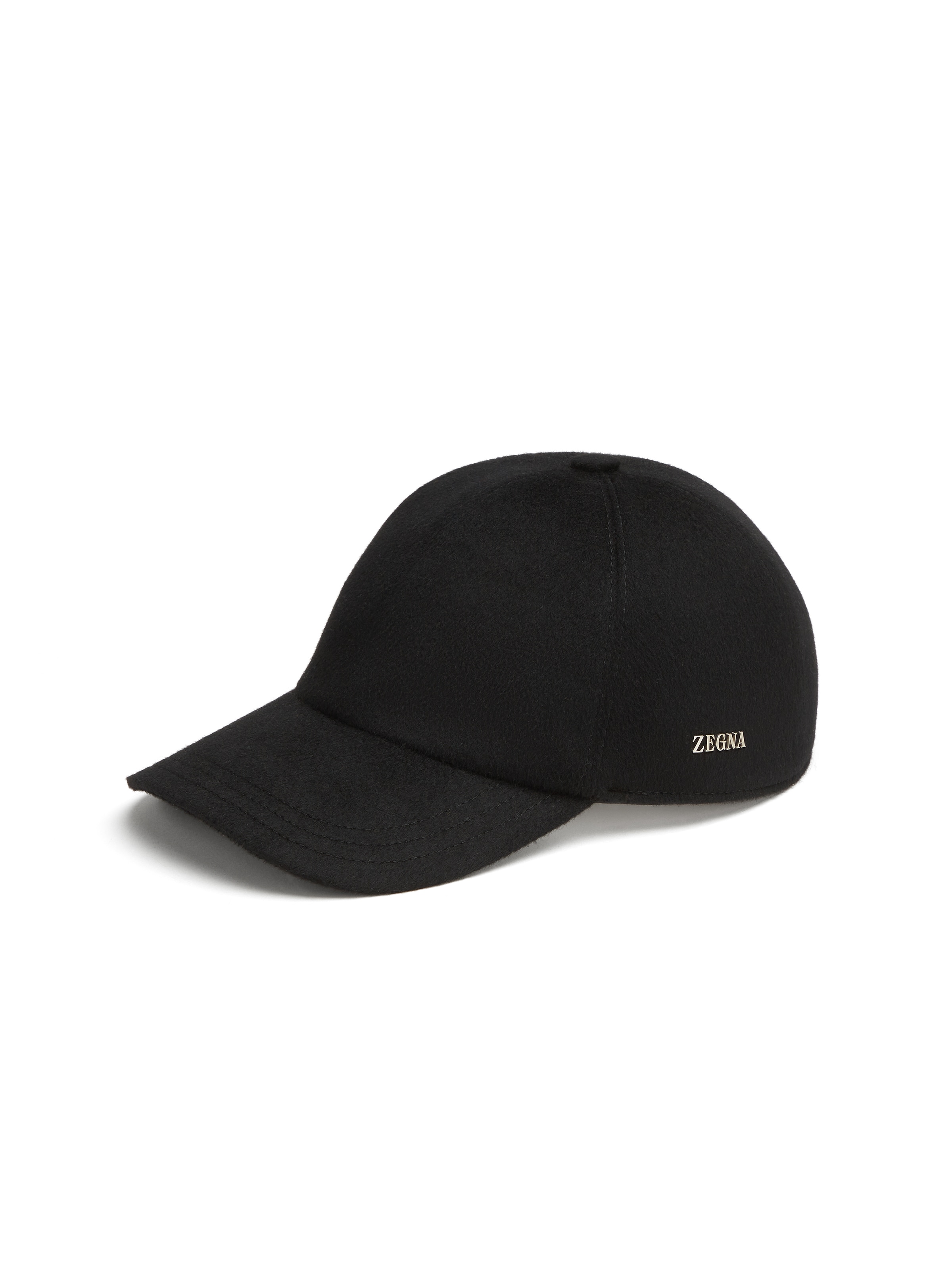 Zegna Casquette En Oasi Cashmere Noire In Black