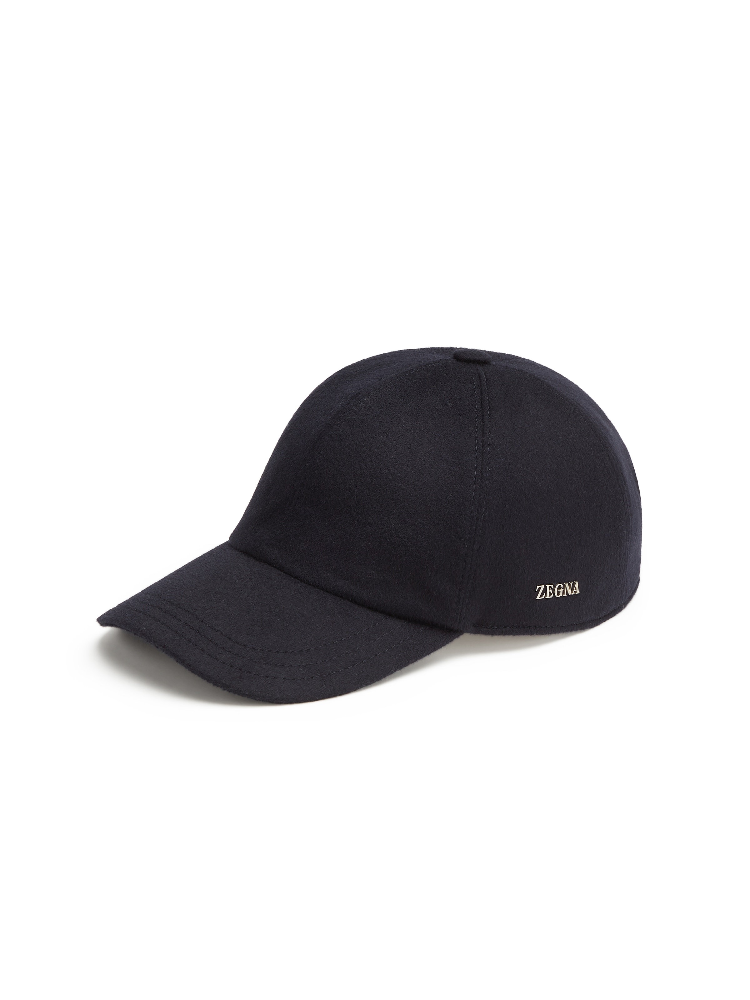 Zegna Cashmere Baseball Cap In Bleu Foncé