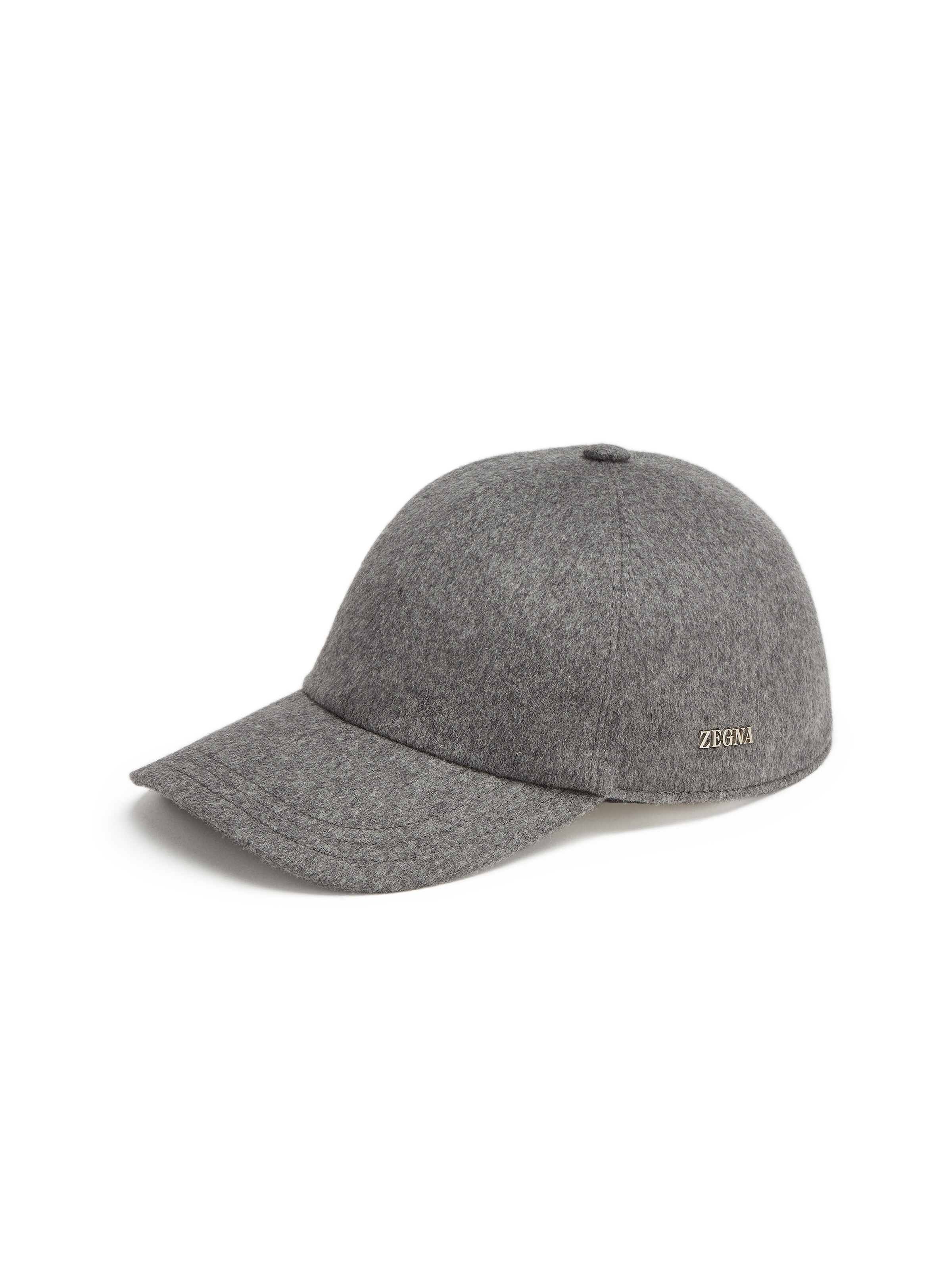 Zegna Dark Grey Oasi Cashmere Baseball Cap In Gris Foncé