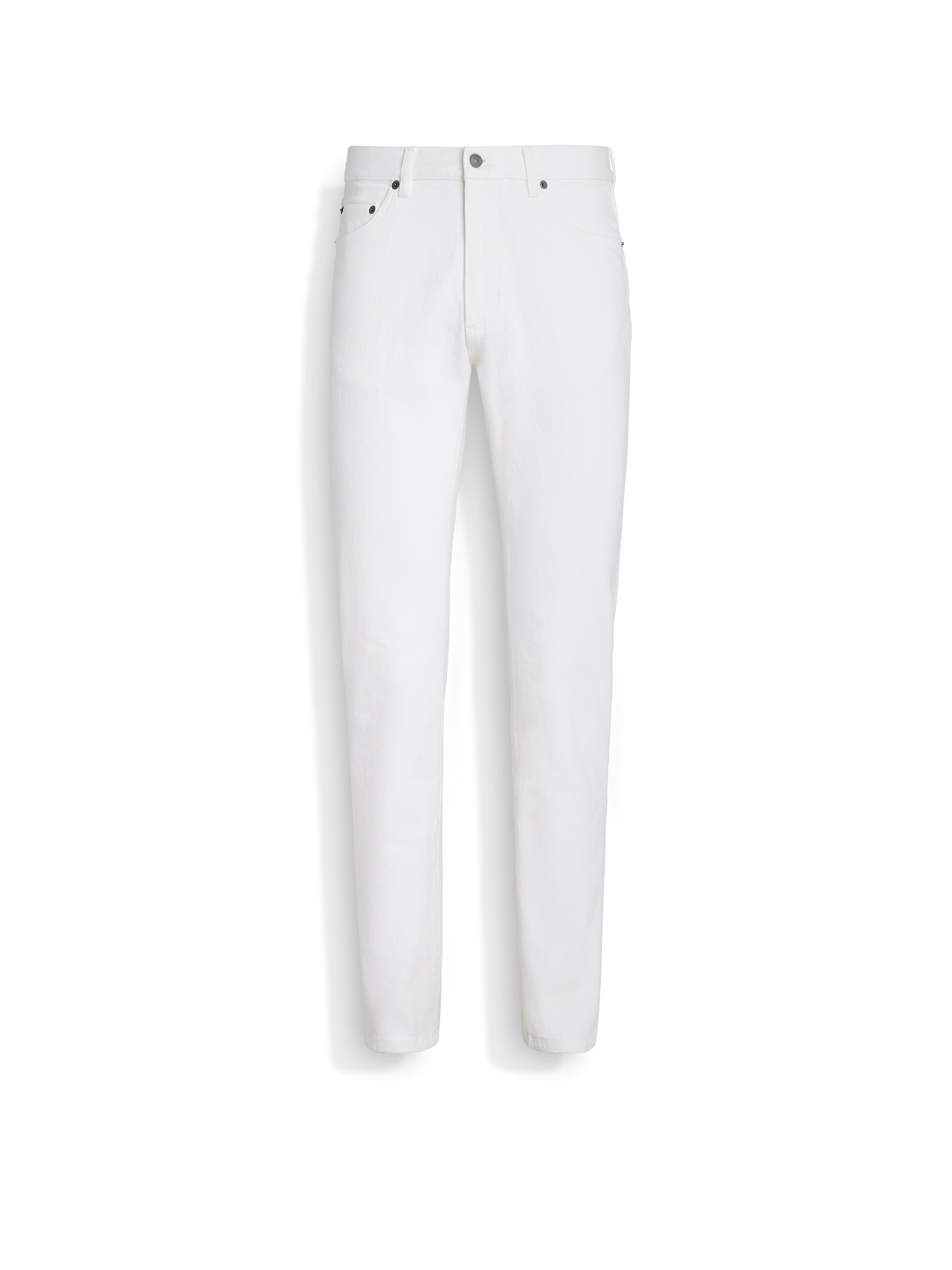 Zegna Roccia Mid-rise Slim Jeans In White