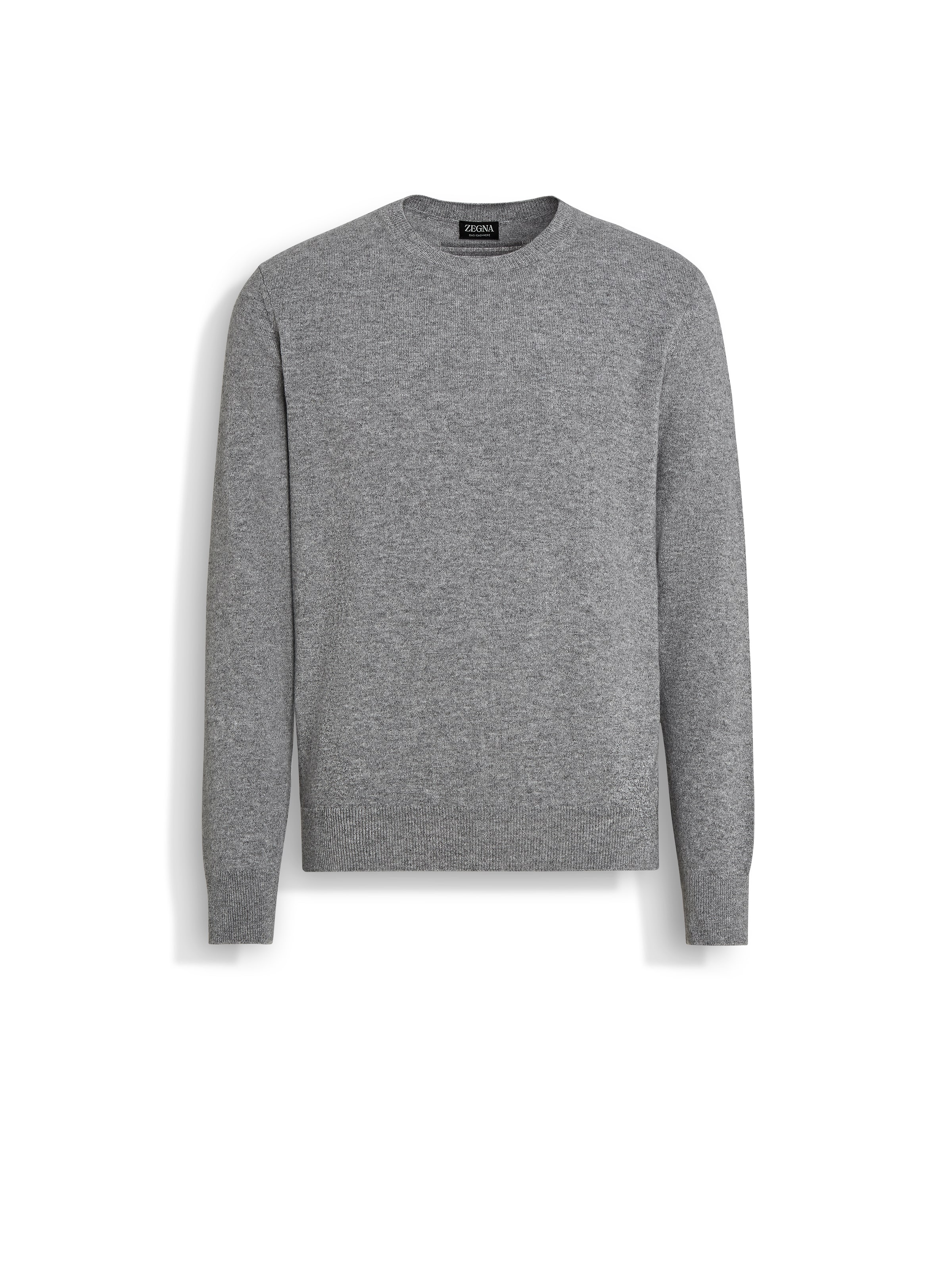 Zegna High Performance Wool Crewneck Sweater In Grey