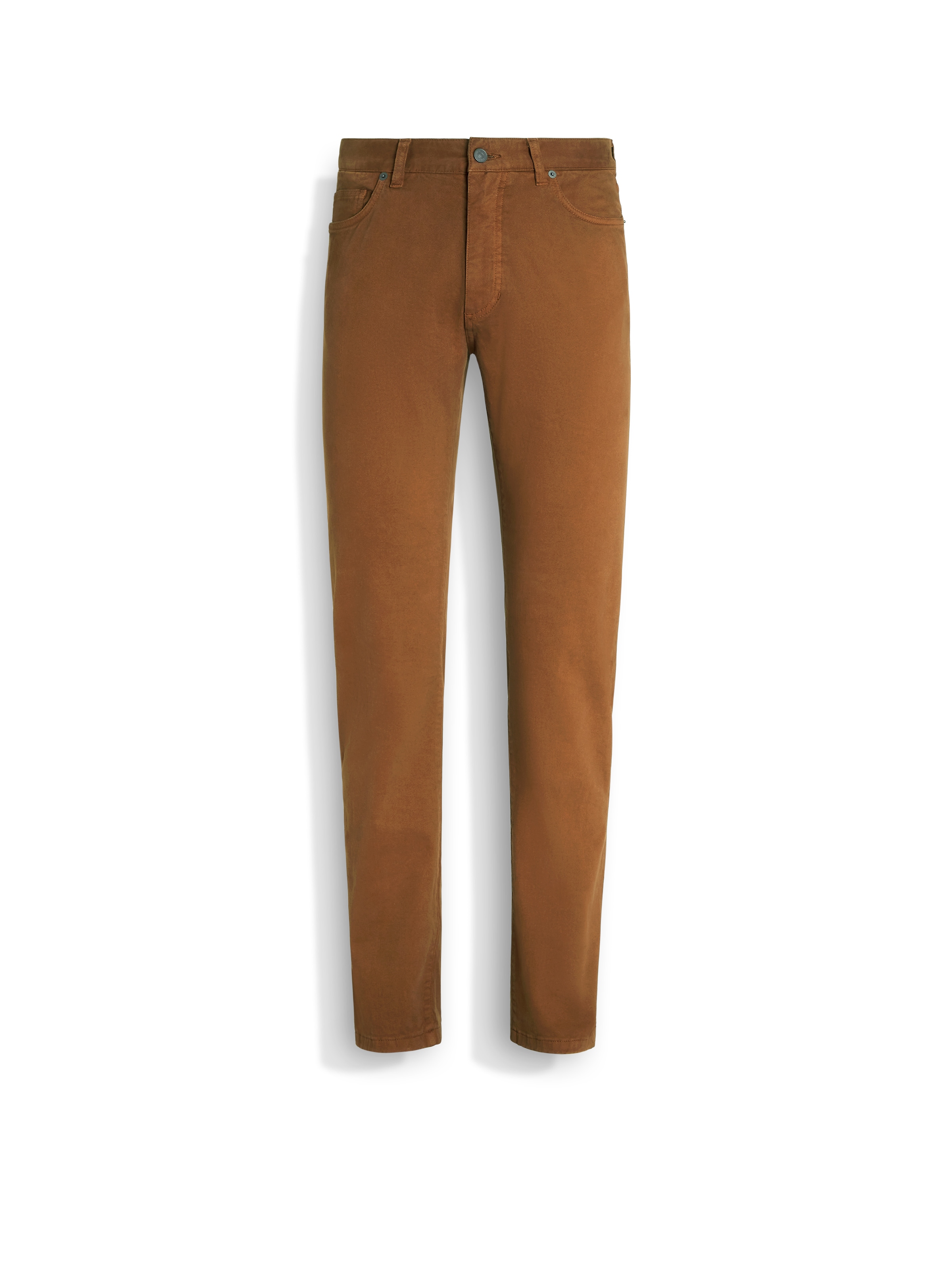 Zegna Pantalon Roccia En Coton Extensible Foliage In Foliage Foncé