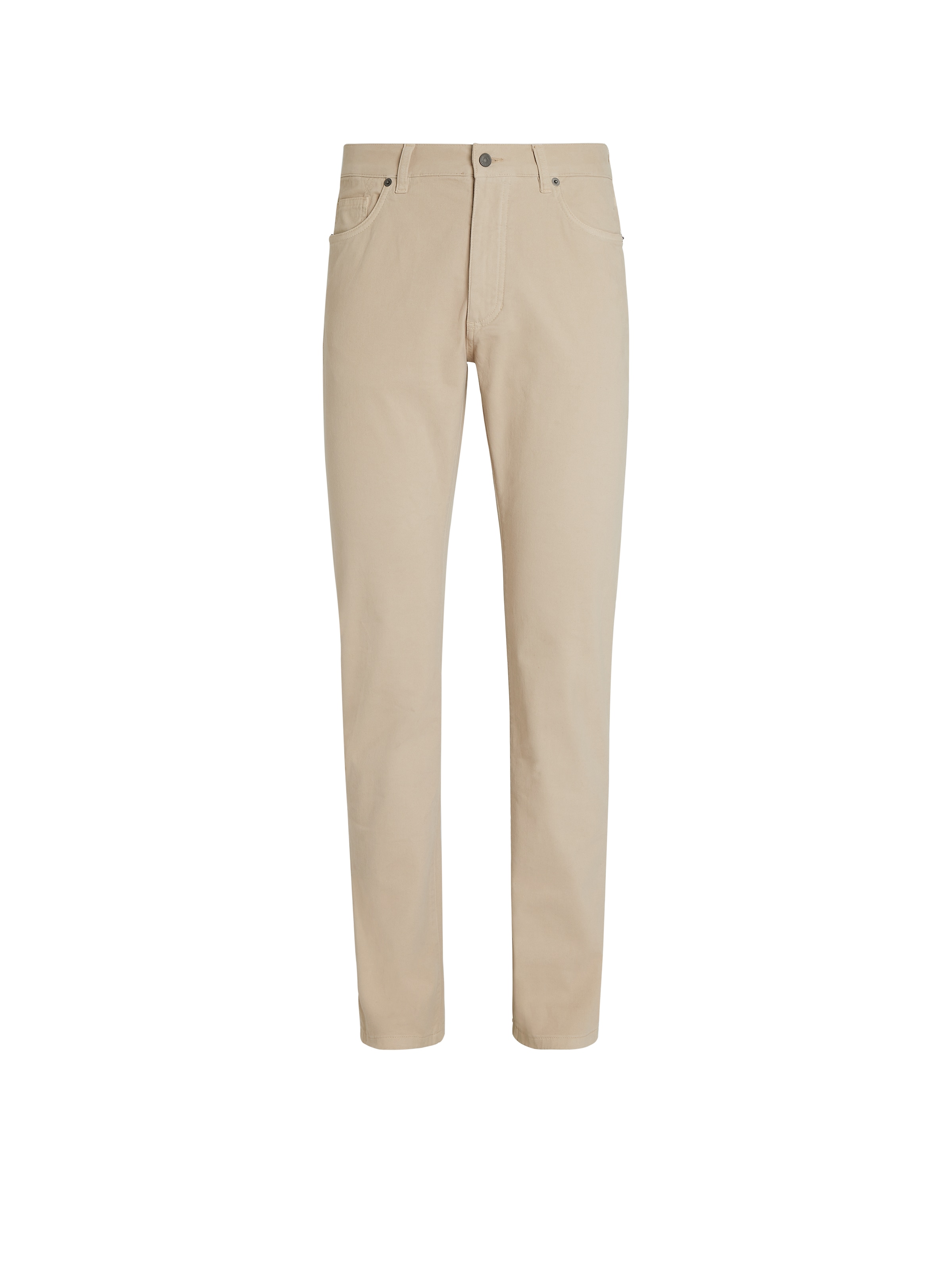 Shop Zegna Beige Stretch Cotton Roccia Jeans