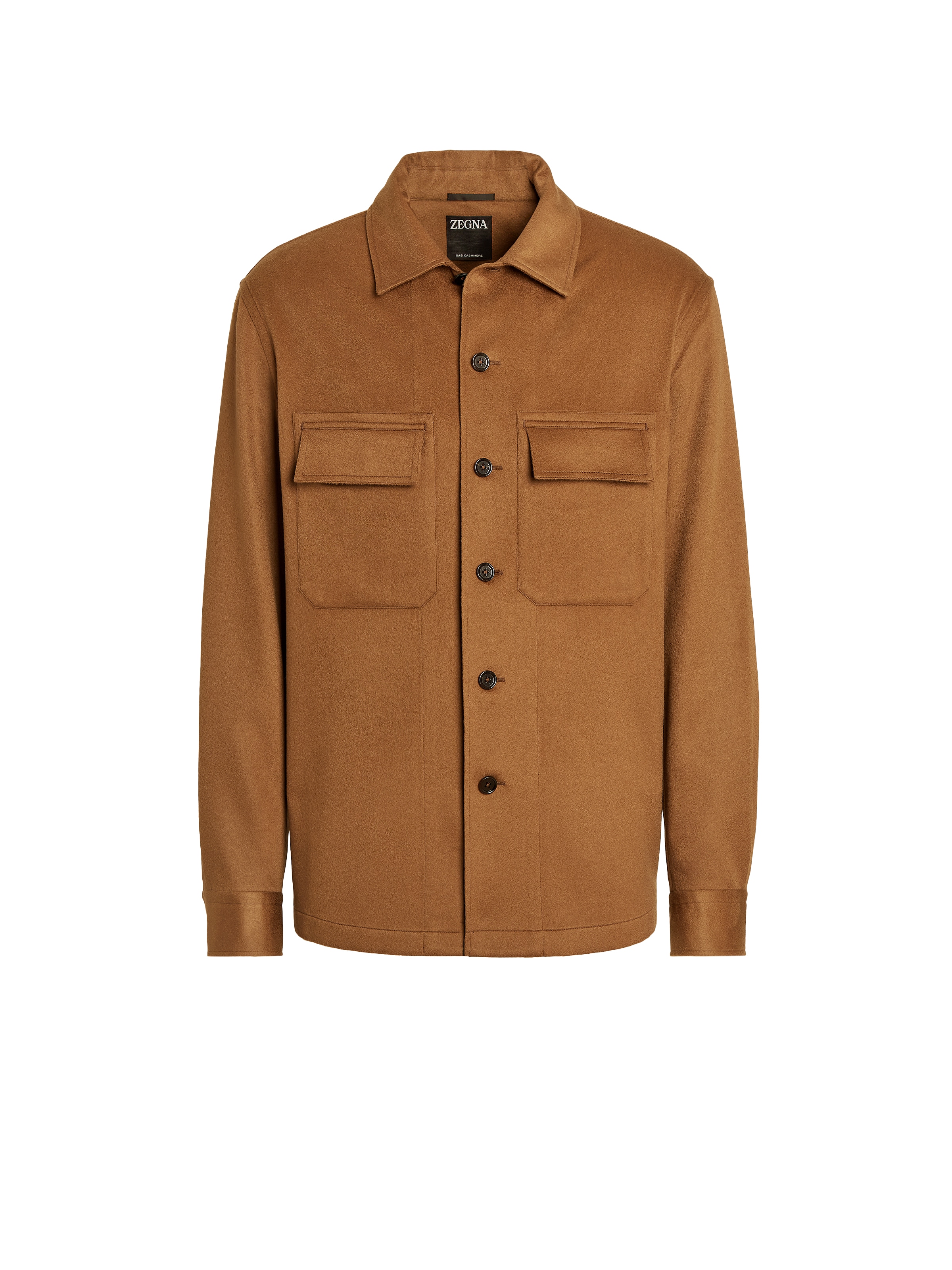 Shop Zegna Surchemise Alba En Oasi Cashmere In Foliage Foncé