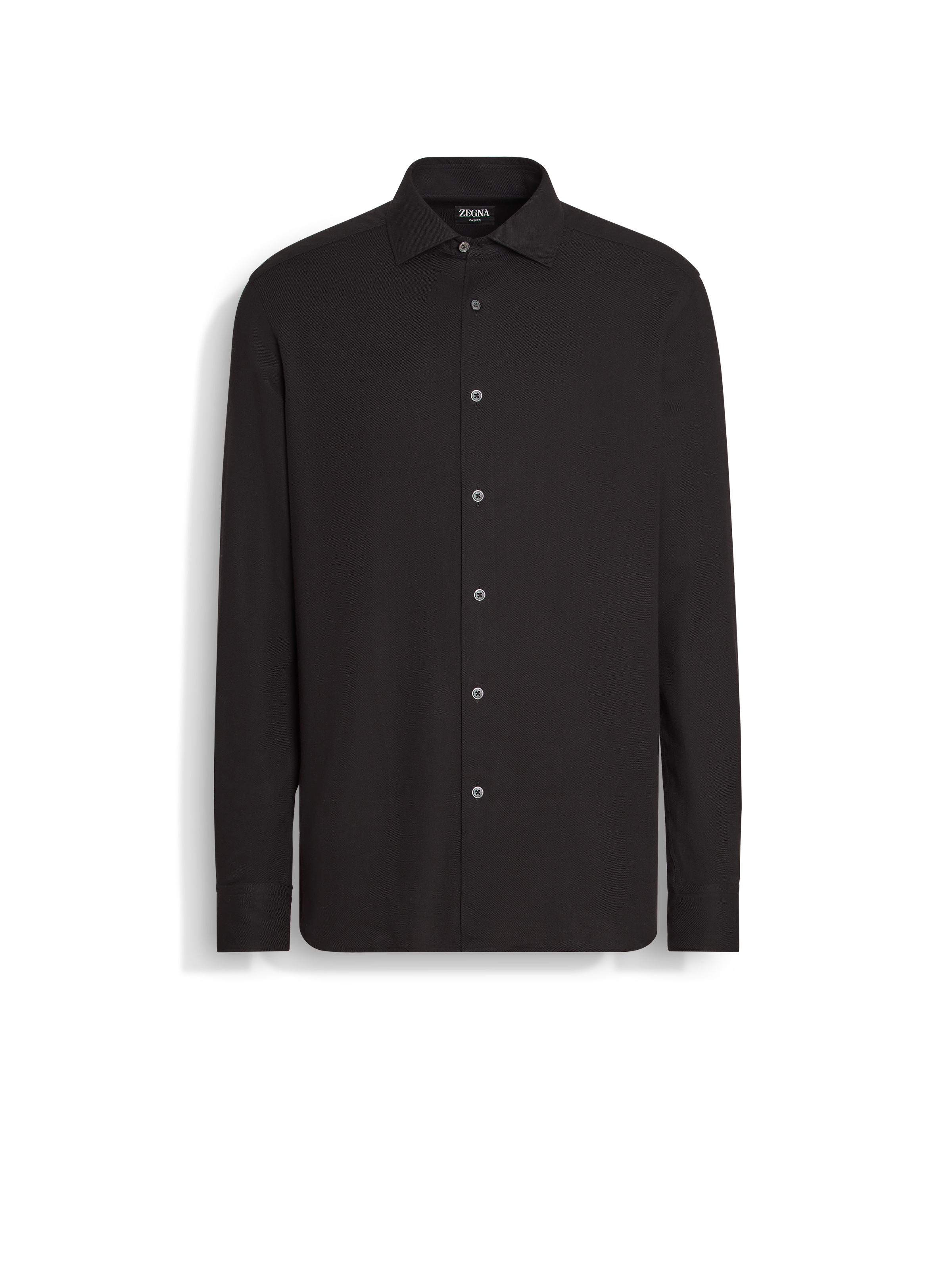 Zegna Chemise En Soie In Black
