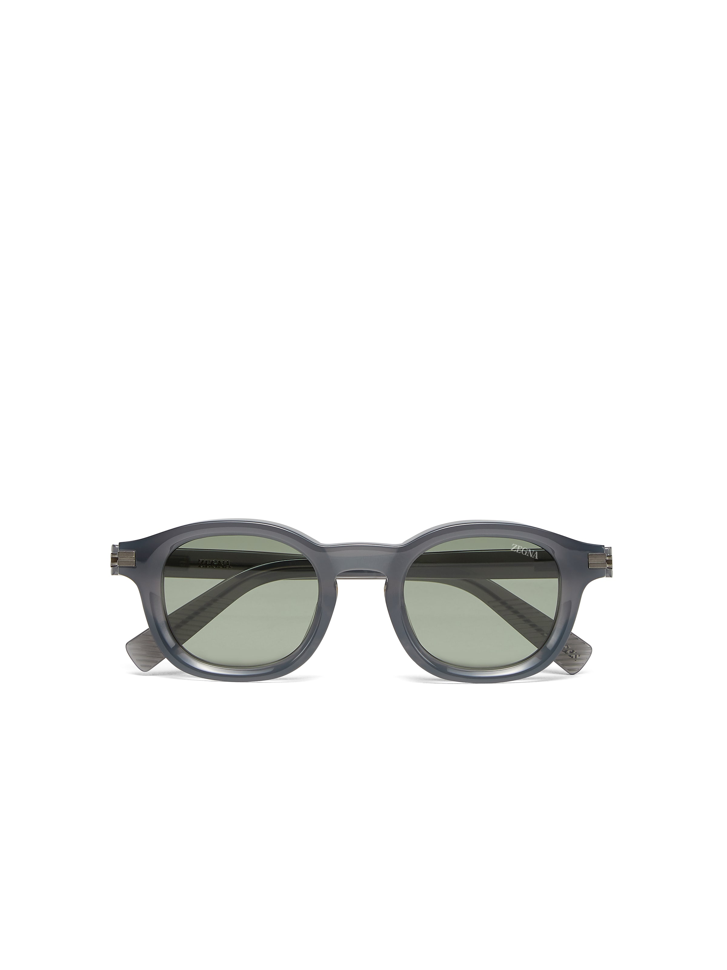 Zegna Blue Aurora I Acetate Sunglasses In Blue