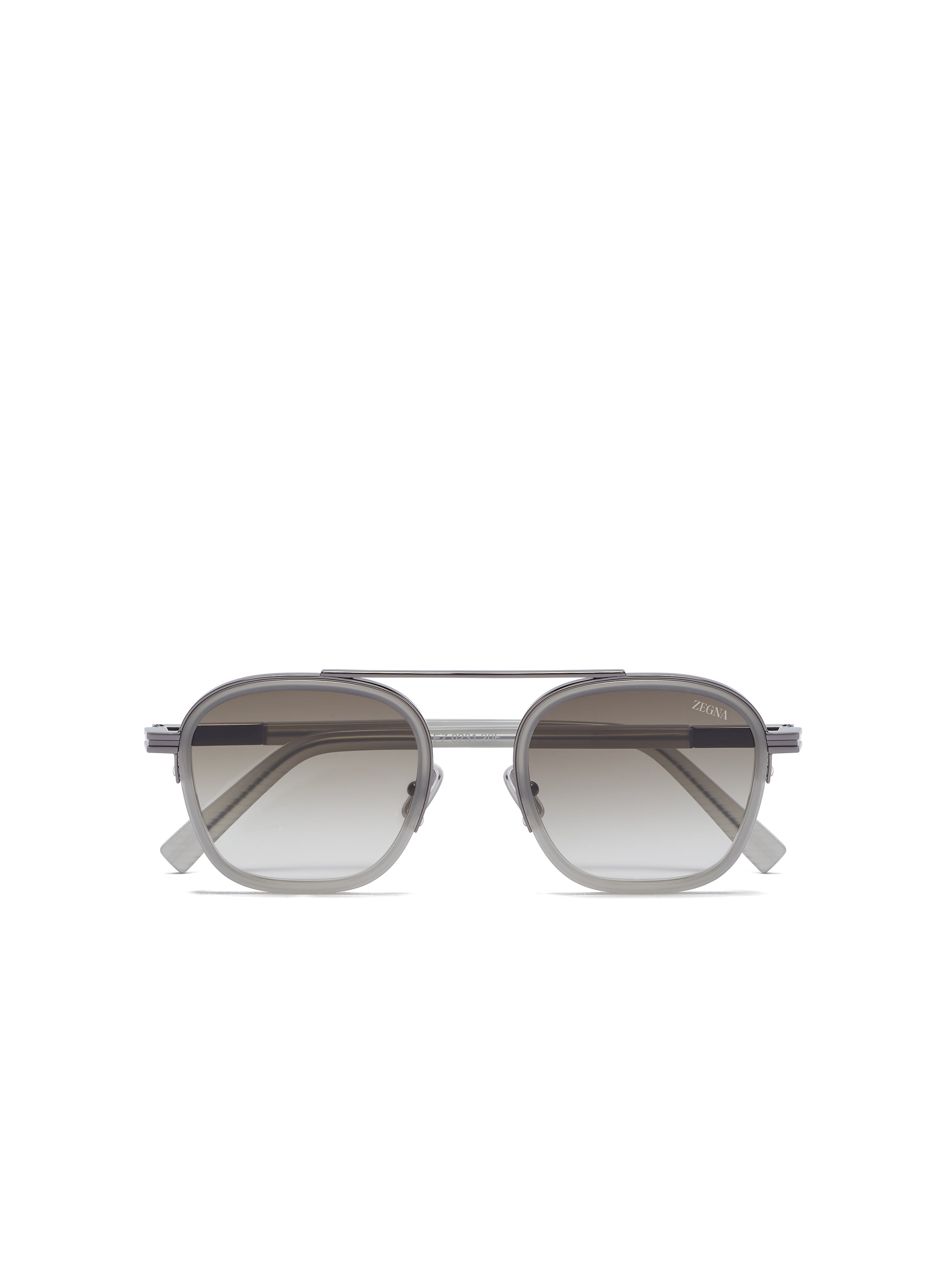 Zegna Grey Orizzonte I Acetate And Metal Sunglasses In Gris