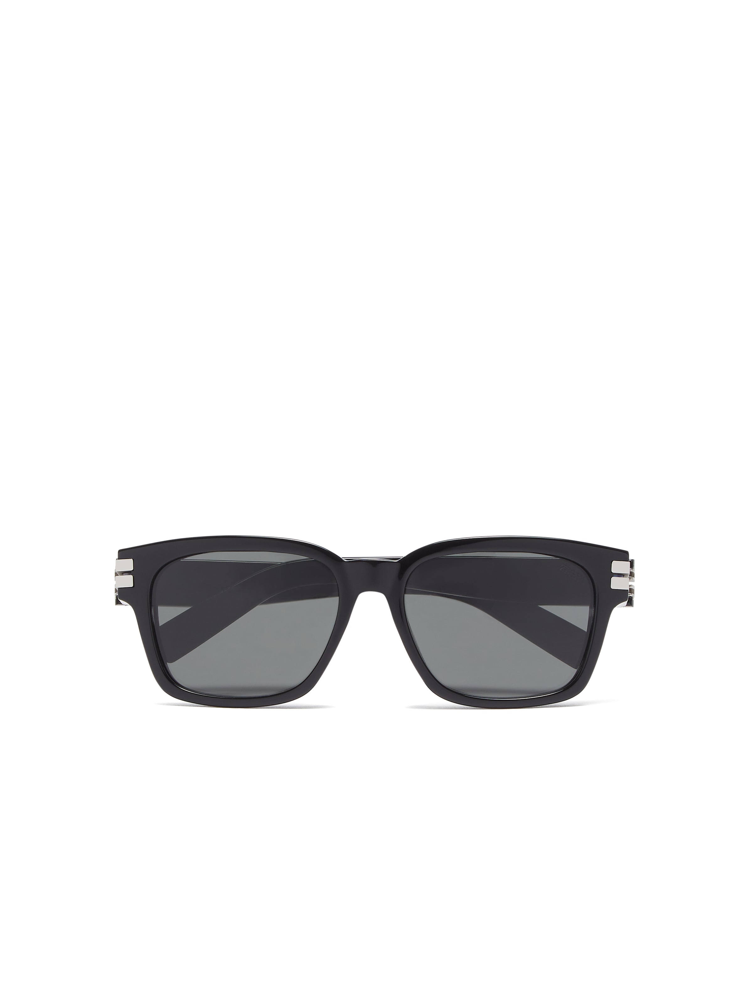Zegna Black Acetate Sunglasses